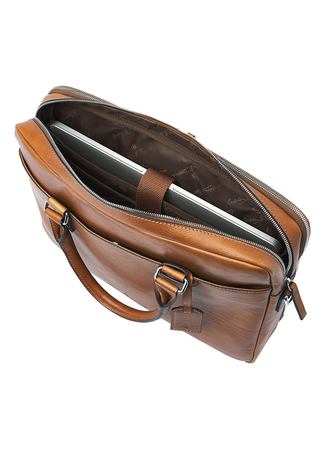 Castelijn & Beerens Rick laptoptas 15,6 inch - detail 5 bruin