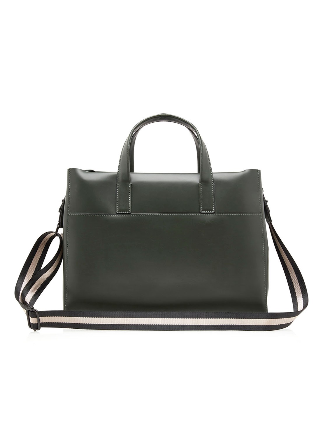 Castelijn & Beerens Sofie businesstas van leer met 15,6 inch laptopvak - detail donkergroen
