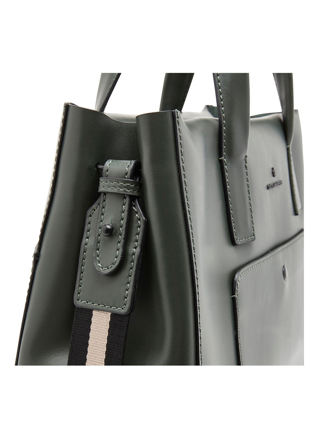 Castelijn & Beerens Sofie businesstas van leer met 15,6 inch laptopvak - detail 2 donkergroen