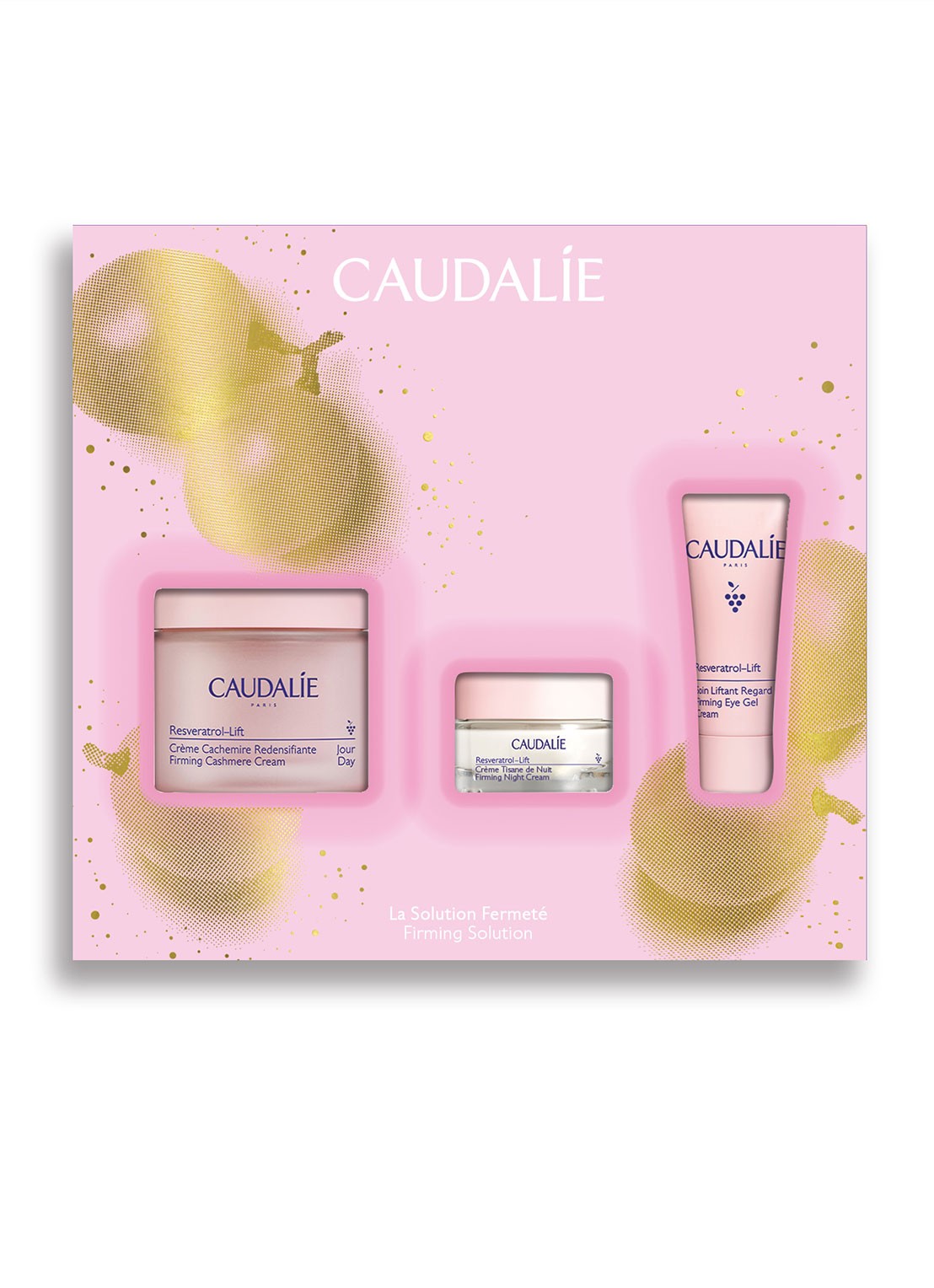 Caudalie Firming Solution - Limited Edtion verzorgingsset - voorkant roze