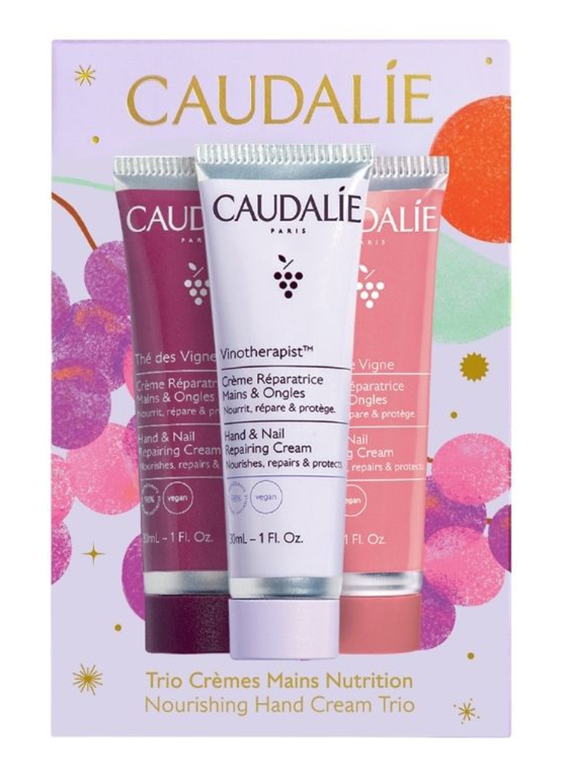 Caudalie Kerst Set Trio Handcrème - verzorgingsset - voorkant 2 undefined