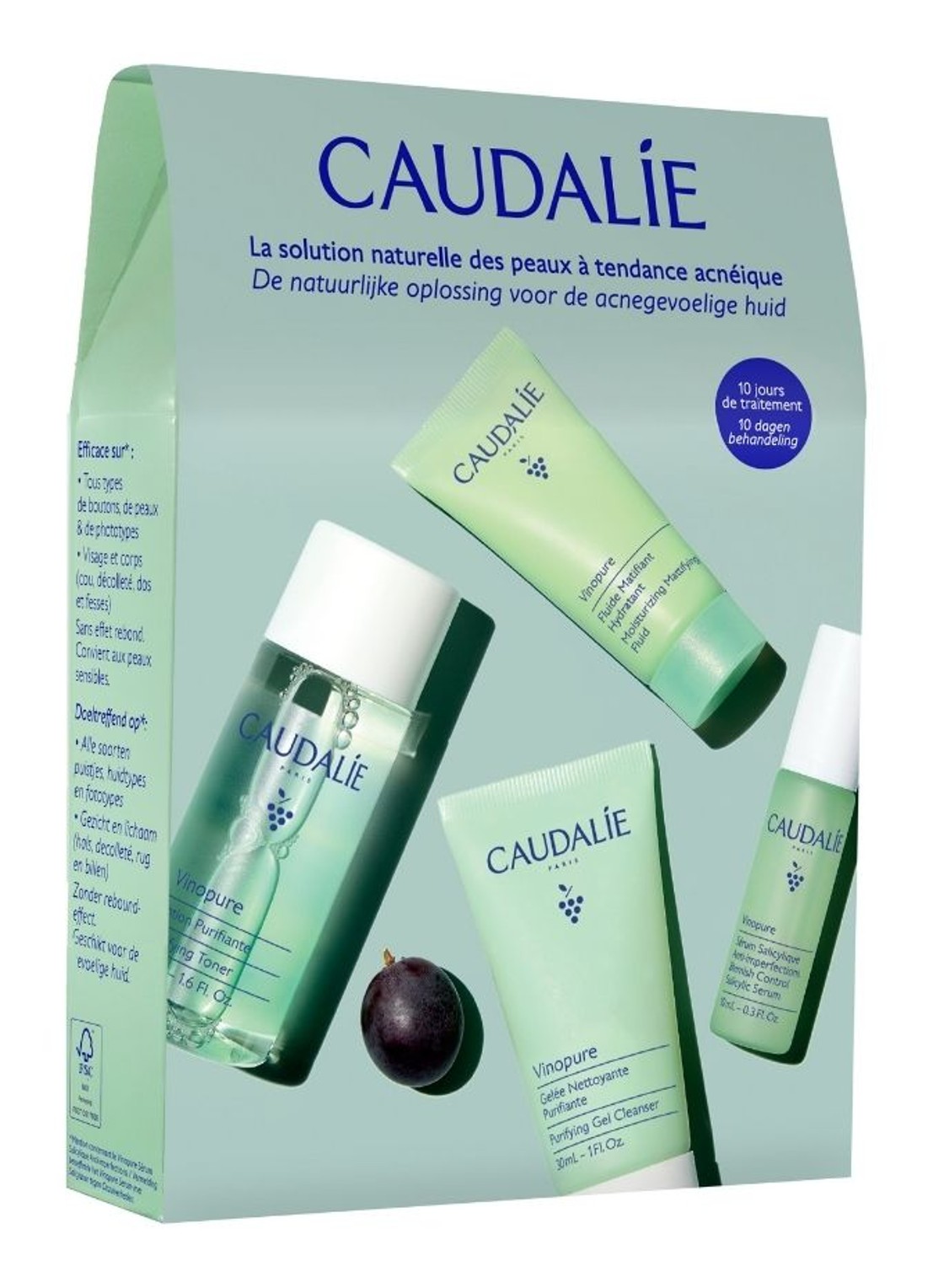 Caudalie Vinopure Starter Kit - verzorgingsset - voorkant undefined