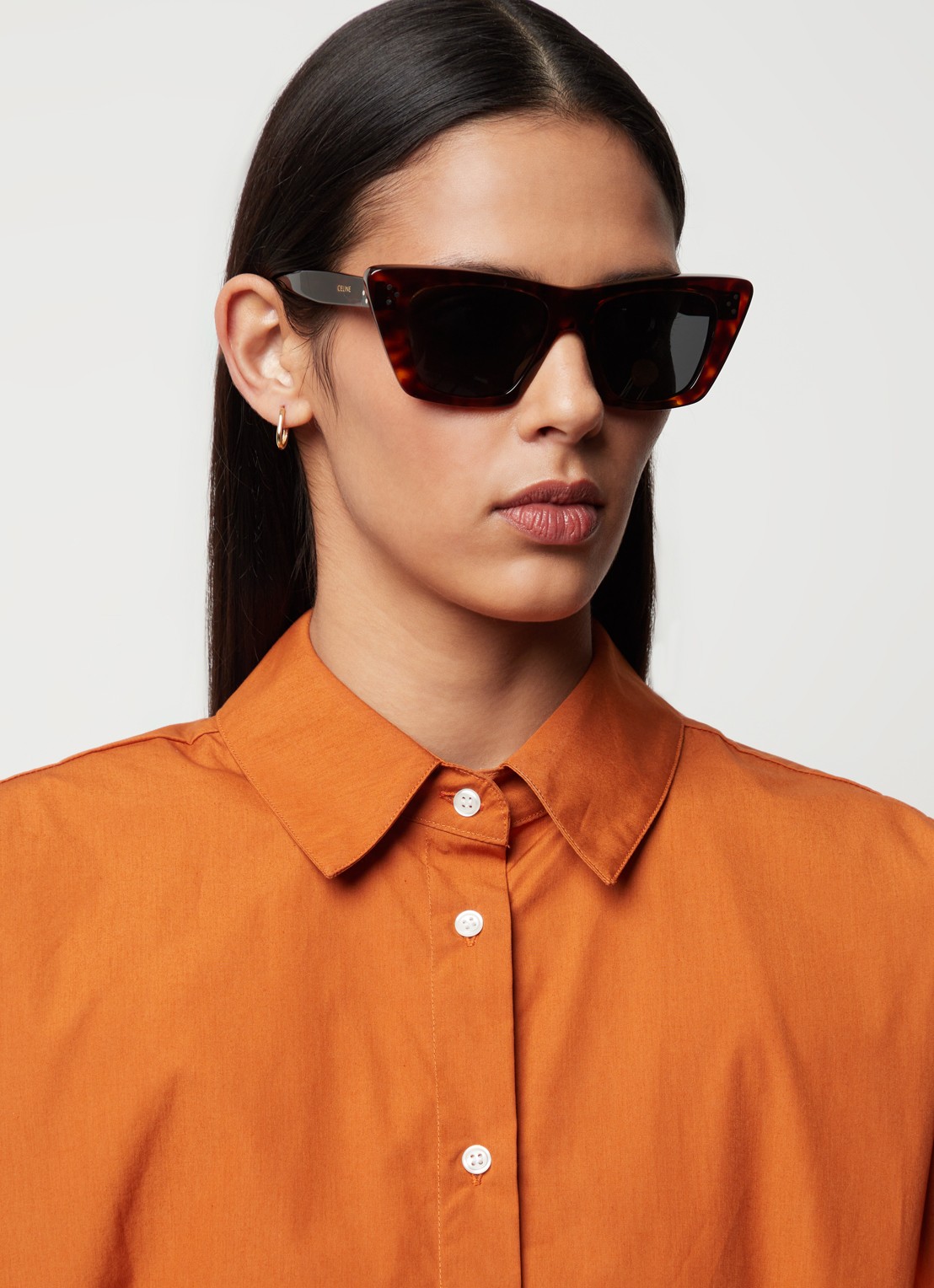 Celine Retro zonnebril CL000324  - voorkant 2 donkerbruin