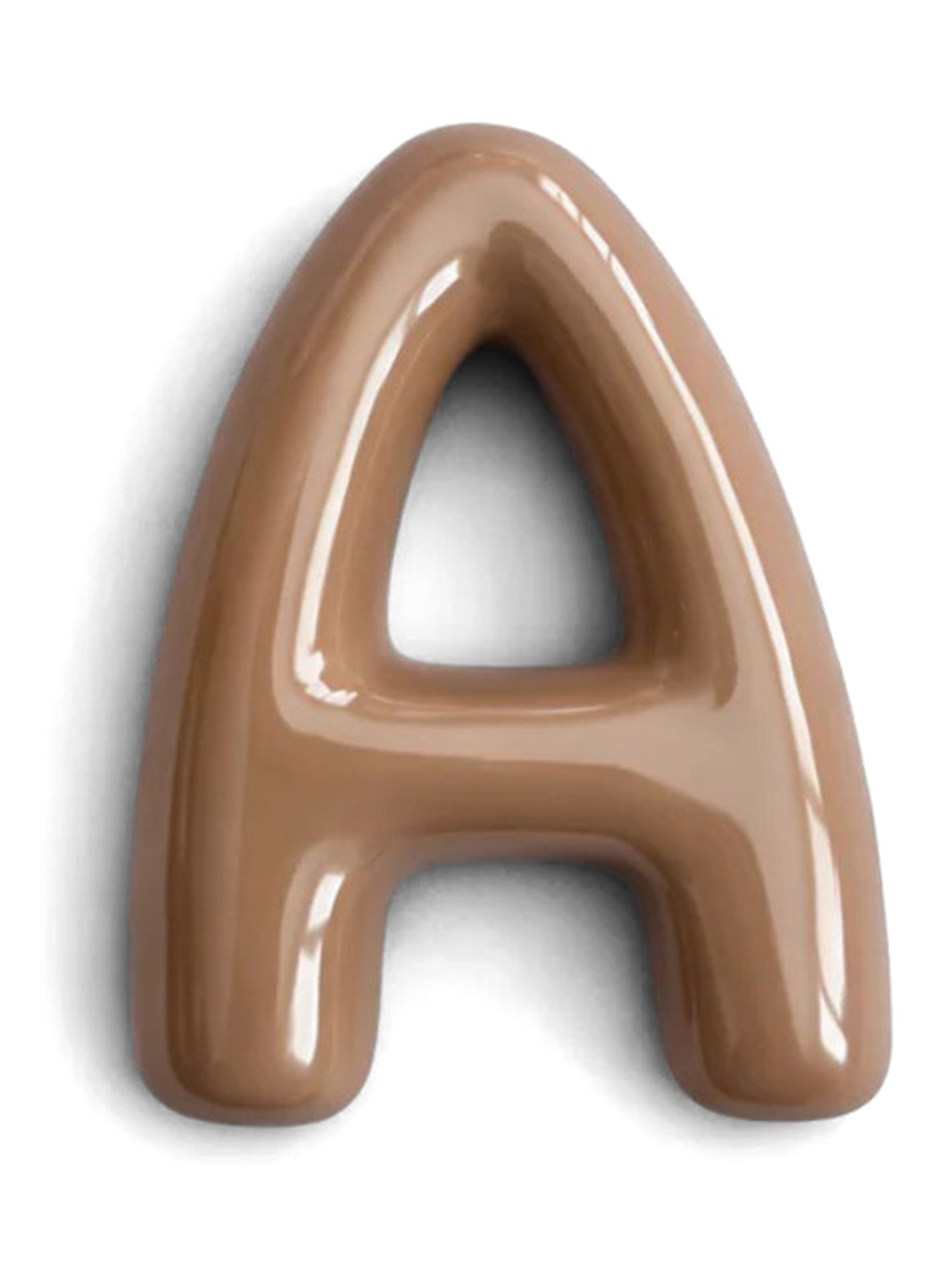 Ceramics by Romy Letter A hanger 10 cm - voorkant 2 beige