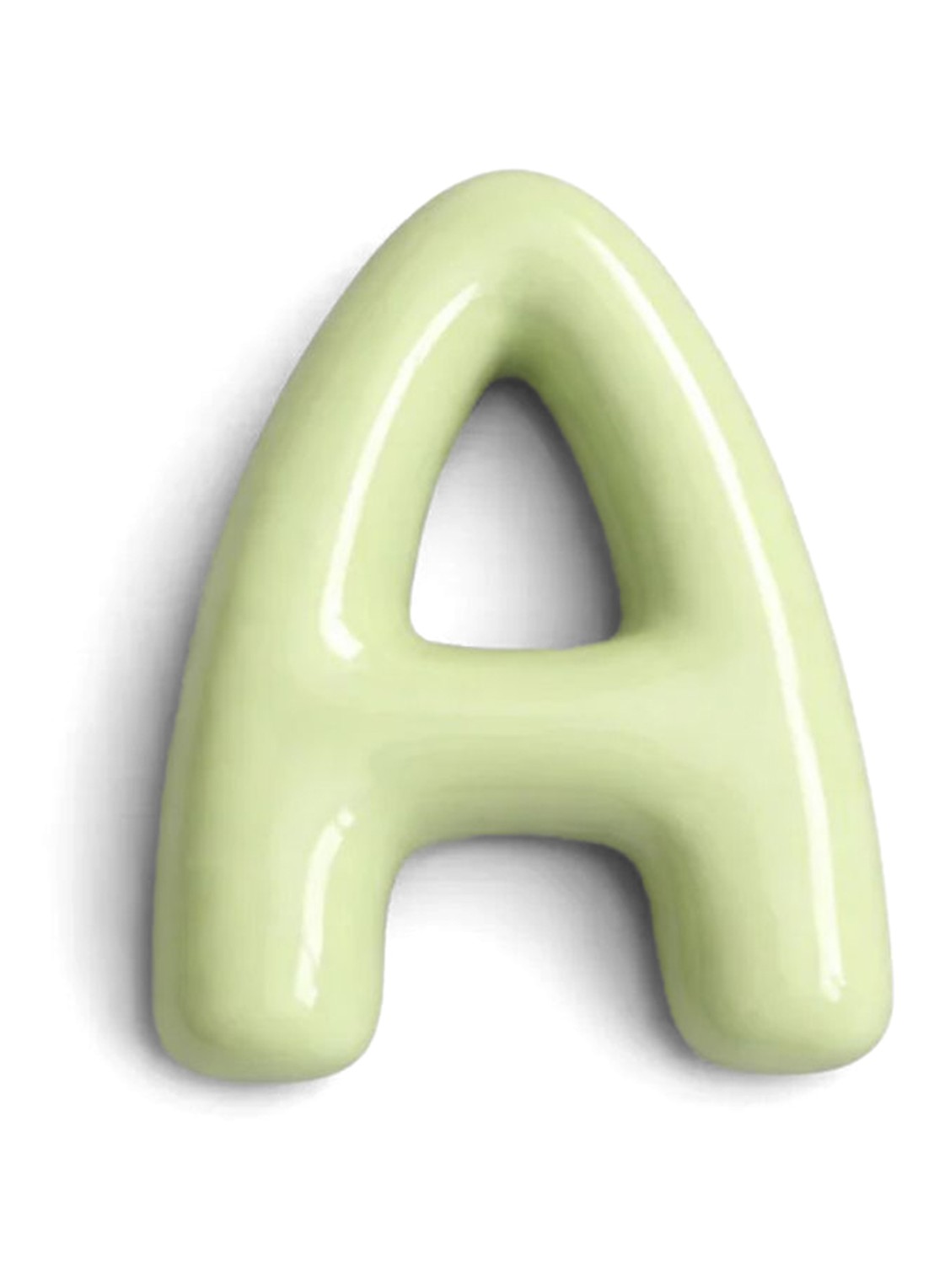 Ceramics by Romy Letter A hanger 10 cm - voorkant mint