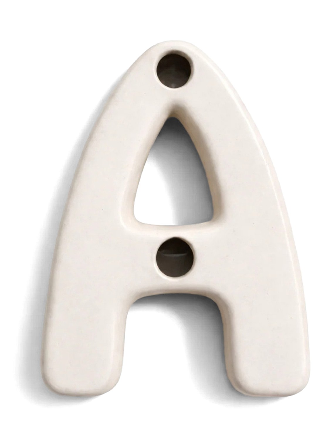 Ceramics by Romy Letter A hanger 10 cm - voorkant 2 lavendel