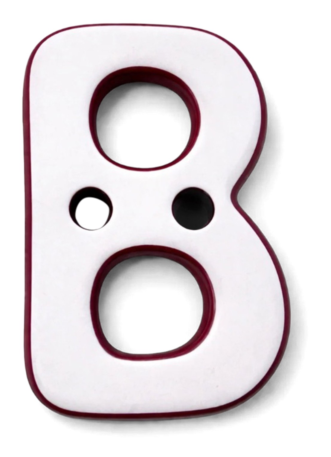 Ceramics by Romy Letter B hanger 10 cm - voorkant 3 lichtblauw