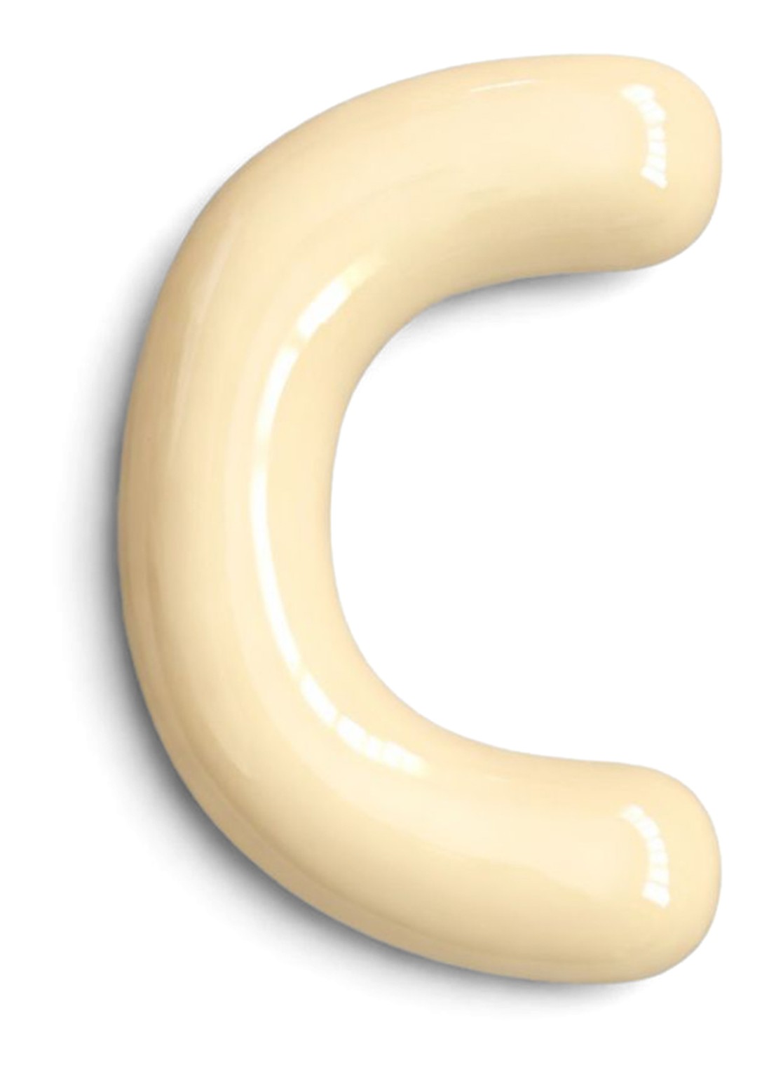 Ceramics by Romy Letter C hanger 10 cm - voorkant gebroken wit