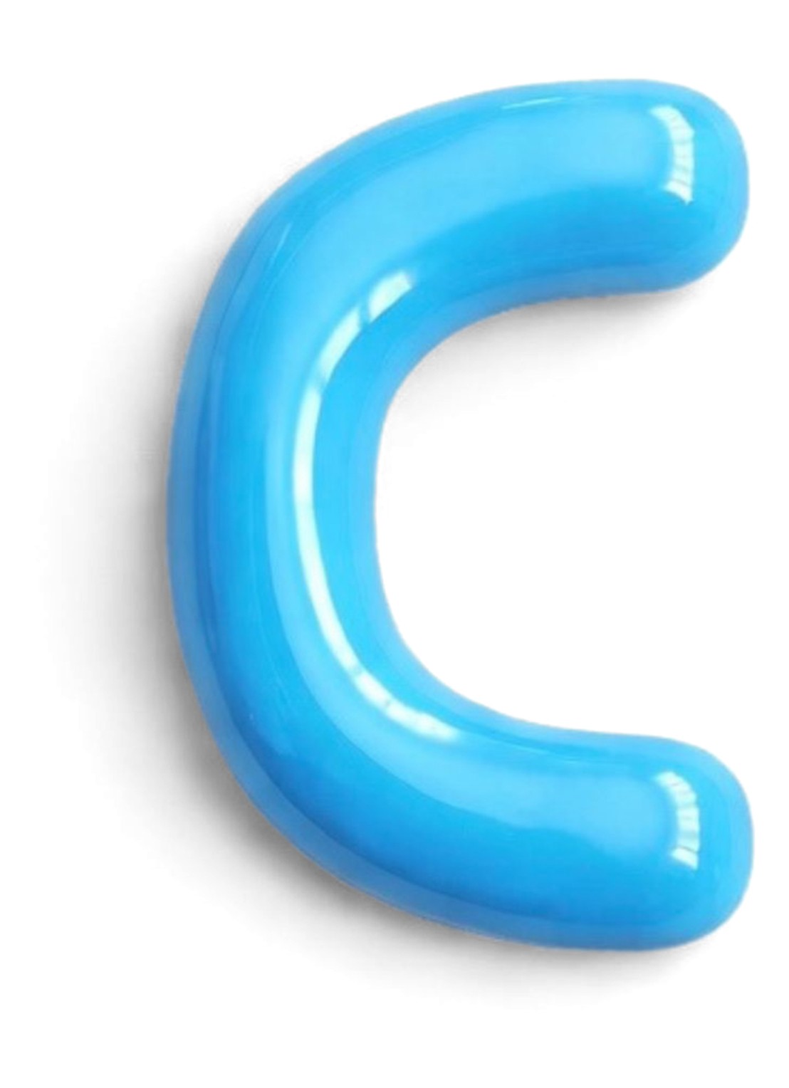Ceramics by Romy Letter C hanger 10 cm - voorkant blauw