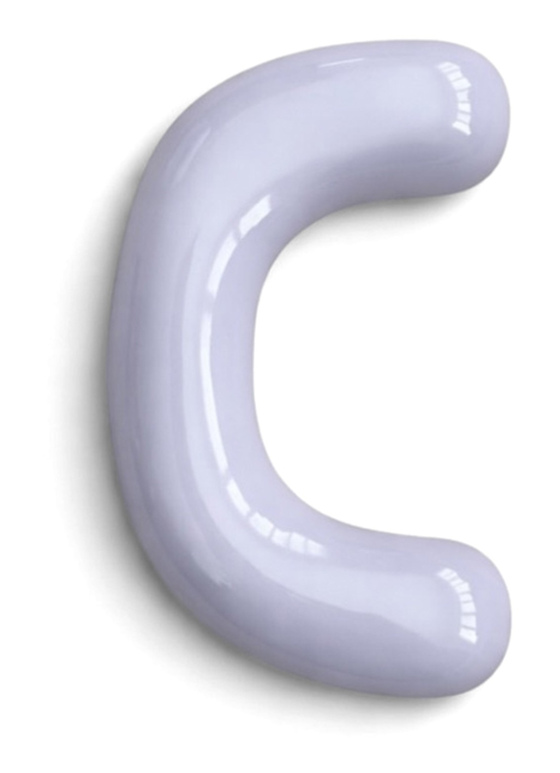 Ceramics by Romy Letter C hanger 10 cm - voorkant paars