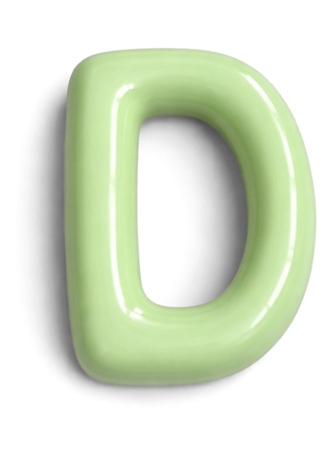 Ceramics by Romy Letter D hanger 10 cm - voorkant mint