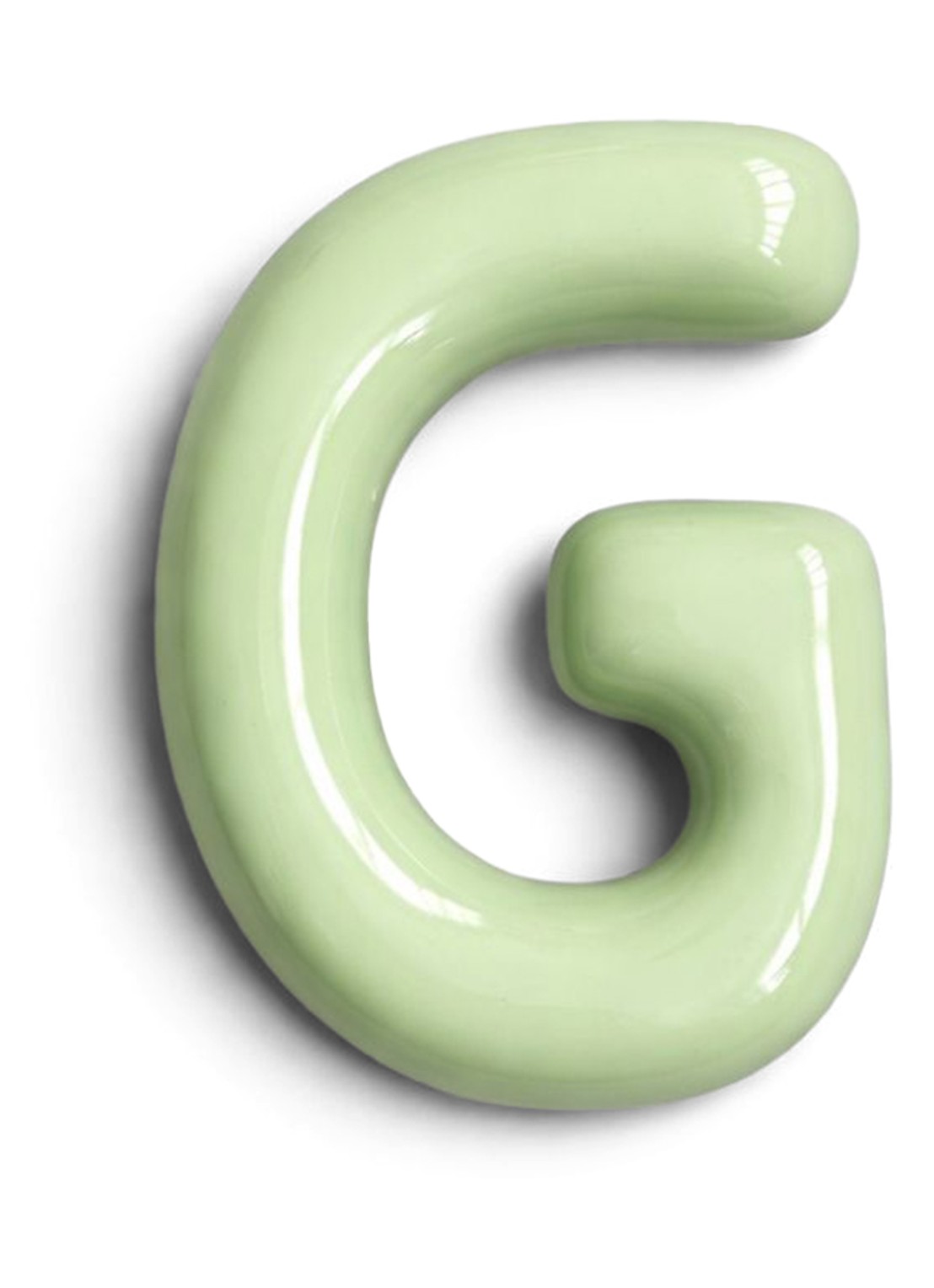 Ceramics by Romy Letter G hanger 10 cm - voorkant mint