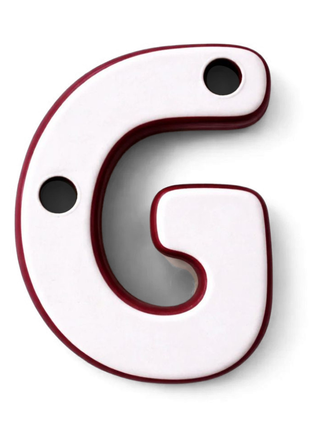 Ceramics by Romy Letter G hanger 10 cm - voorkant 2 lichtblauw