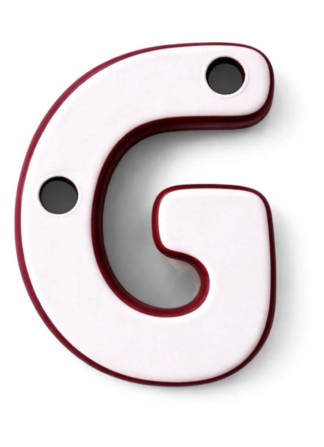 Ceramics by Romy Letter G hanger 10 cm - voorkant 2 paars