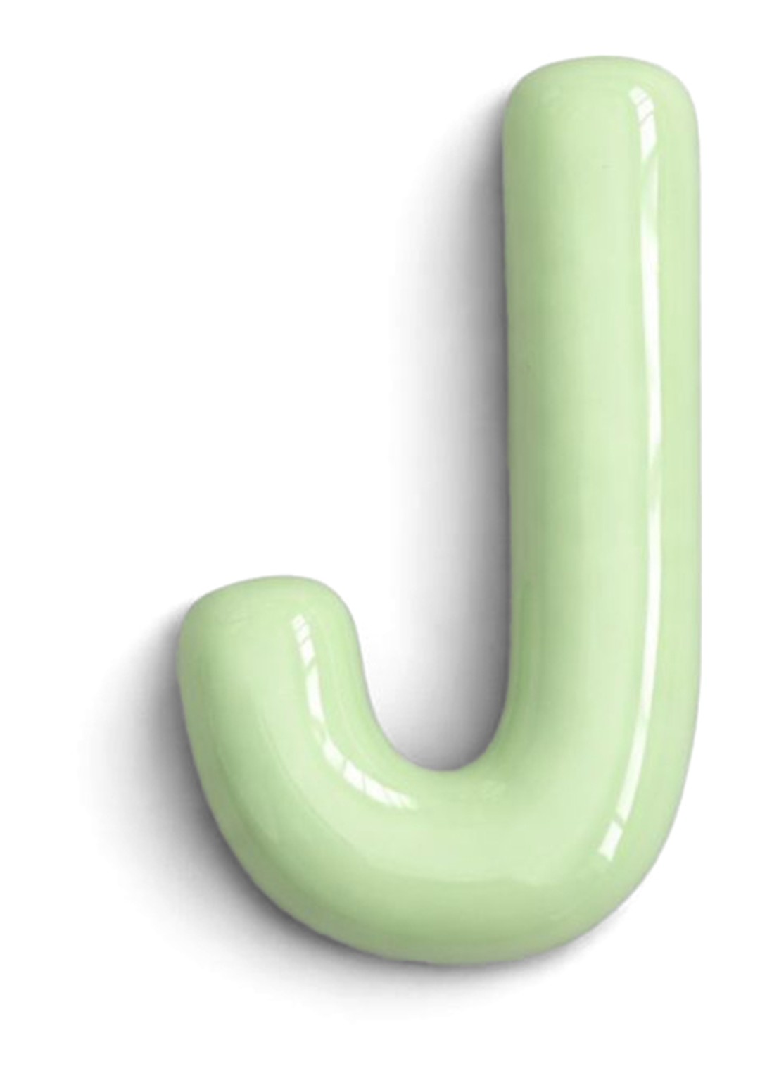 Ceramics by Romy Letter J hanger 10 cm - voorkant mint