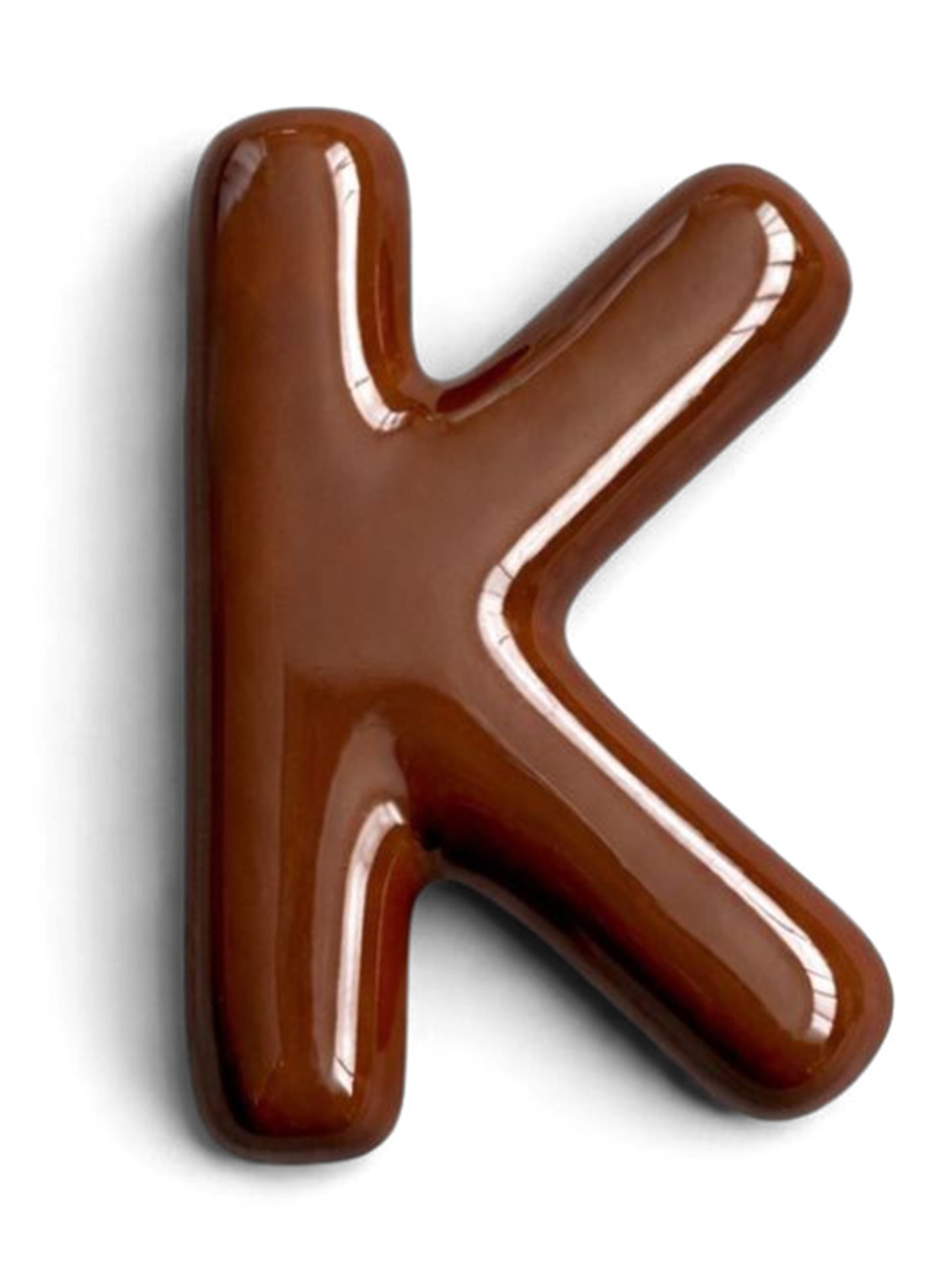 Ceramics by Romy Letter K hanger 10 cm - voorkant bruin