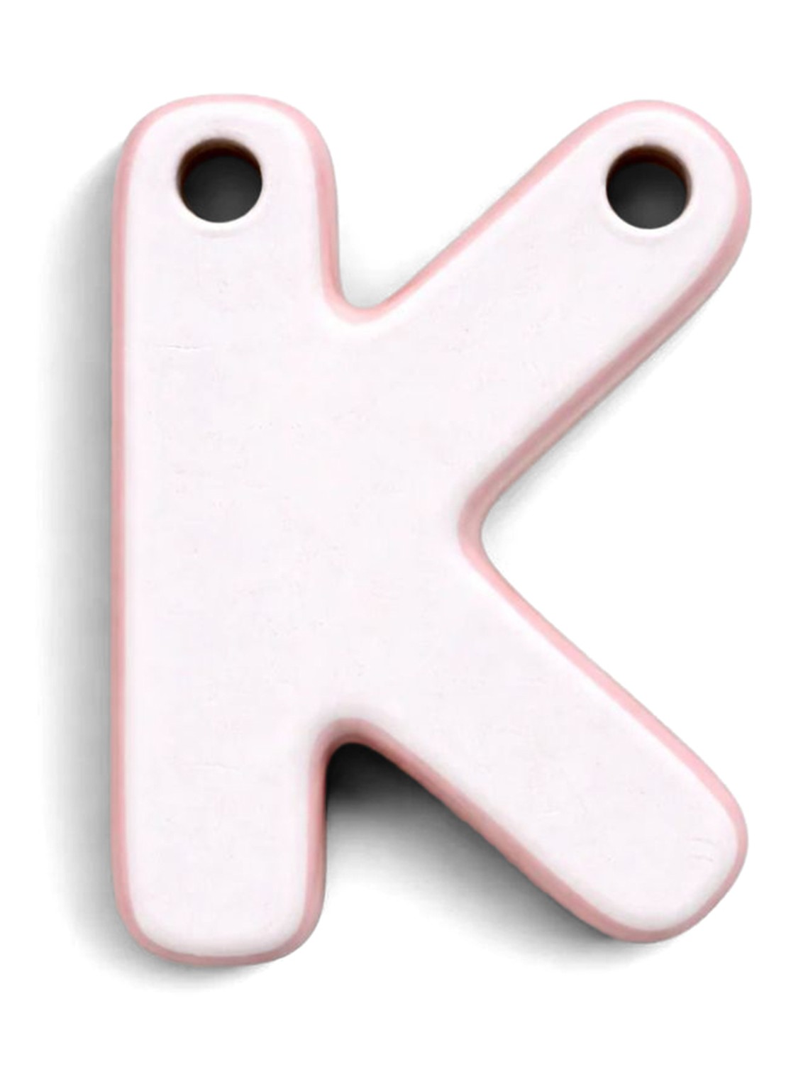 Ceramics by Romy Letter K hanger 10 cm - voorkant 2 bruin