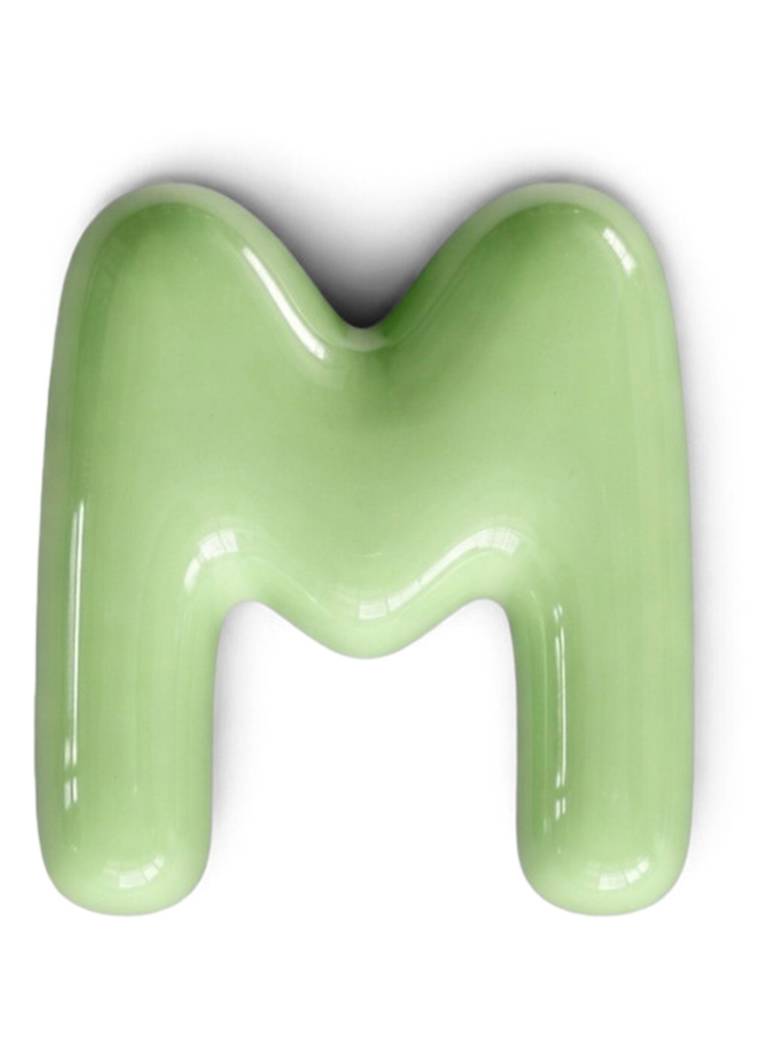 Ceramics by Romy Letter M hanger 10 cm - voorkant mint