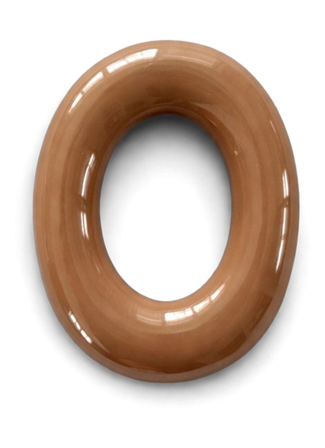 Ceramics by Romy Letter O hanger 10 cm - voorkant beige
