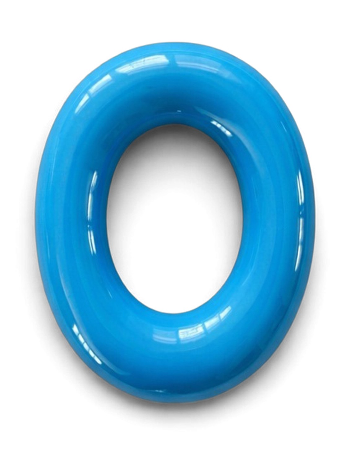 Ceramics by Romy Letter O hanger 10 cm - voorkant 2 blauw