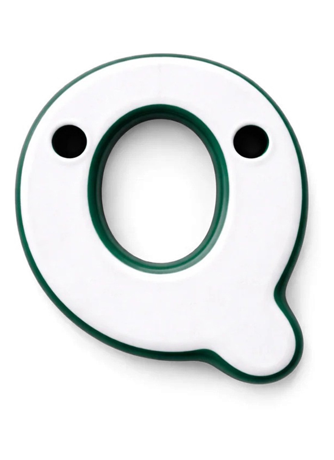 Ceramics by Romy Letter Q hanger 10 cm - voorkant 2 grijs