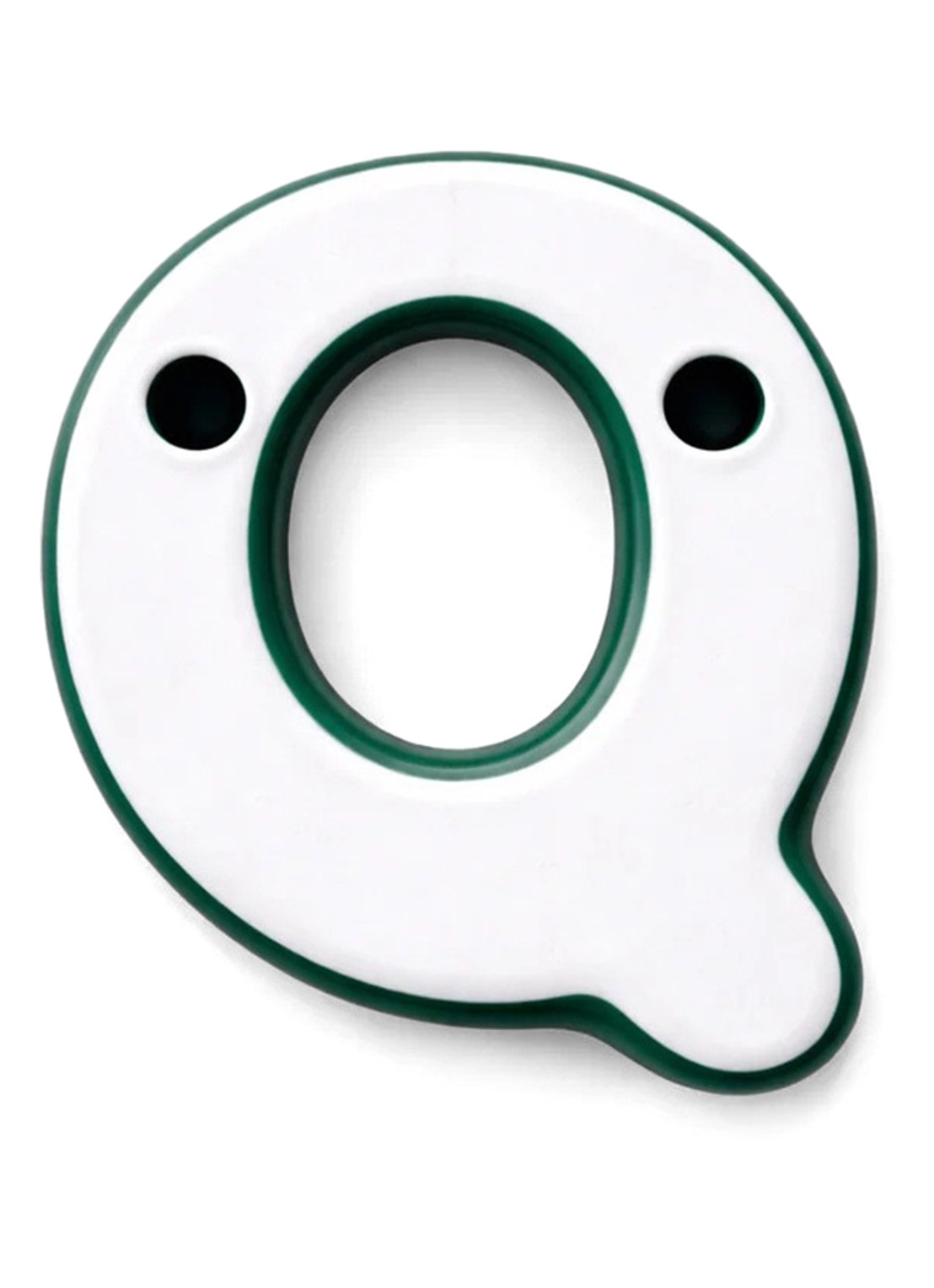 Ceramics by Romy Letter Q hanger 10 cm - voorkant 2 geel