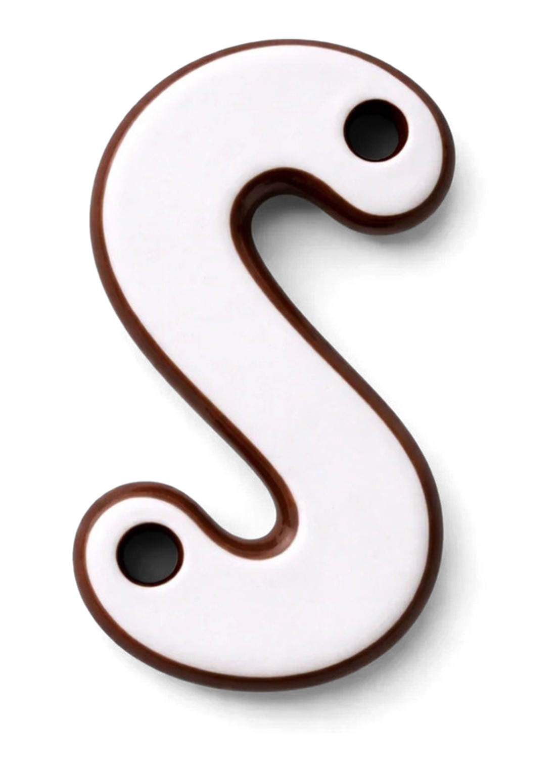 Ceramics by Romy Letter S hanger 10 cm - voorkant 2 mint
