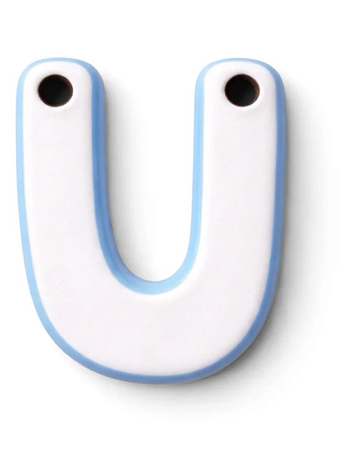 Ceramics by Romy Letter U hanger 10 cm - voorkant 3 bruin