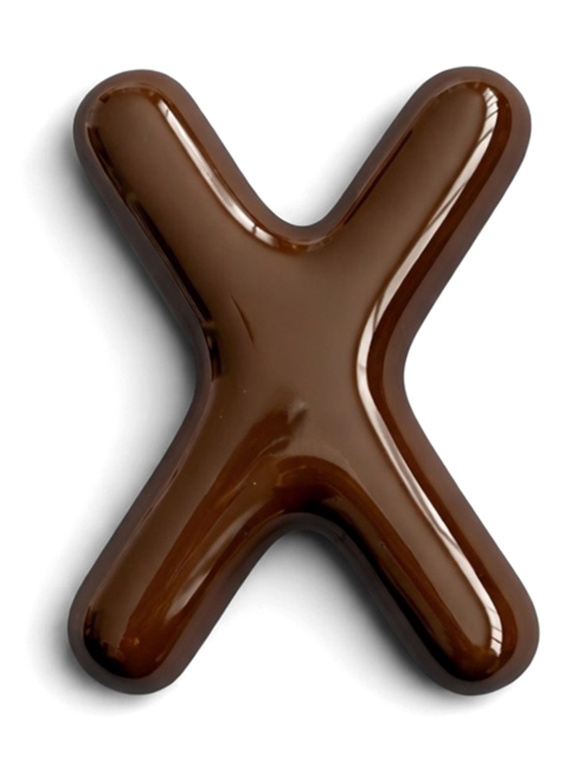 Ceramics by Romy Letter X hanger 10 cm - voorkant bruin