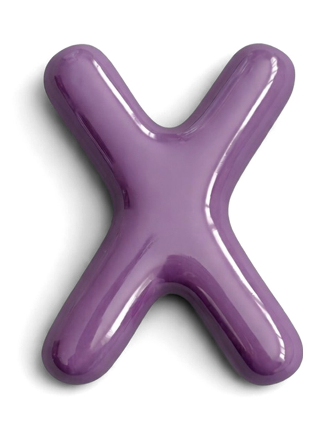 Ceramics by Romy Letter X hanger 10 cm - voorkant lila
