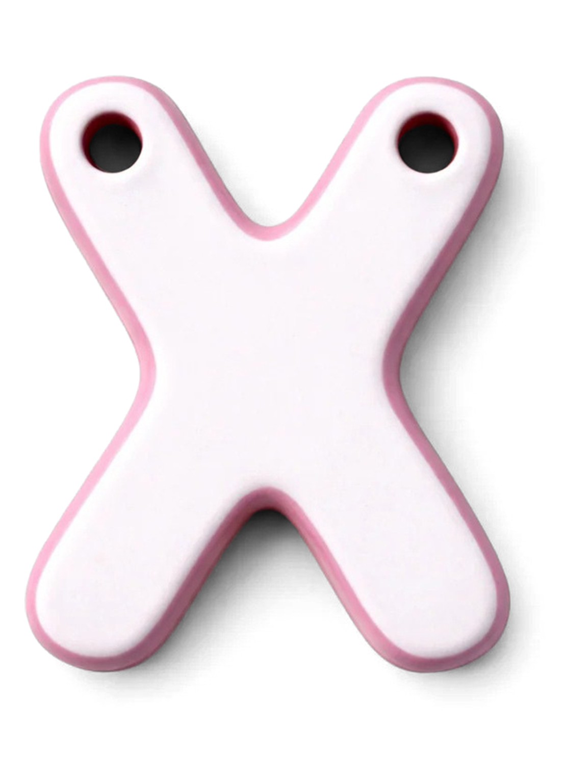 Ceramics by Romy Letter X hanger 10 cm - voorkant 2 lila