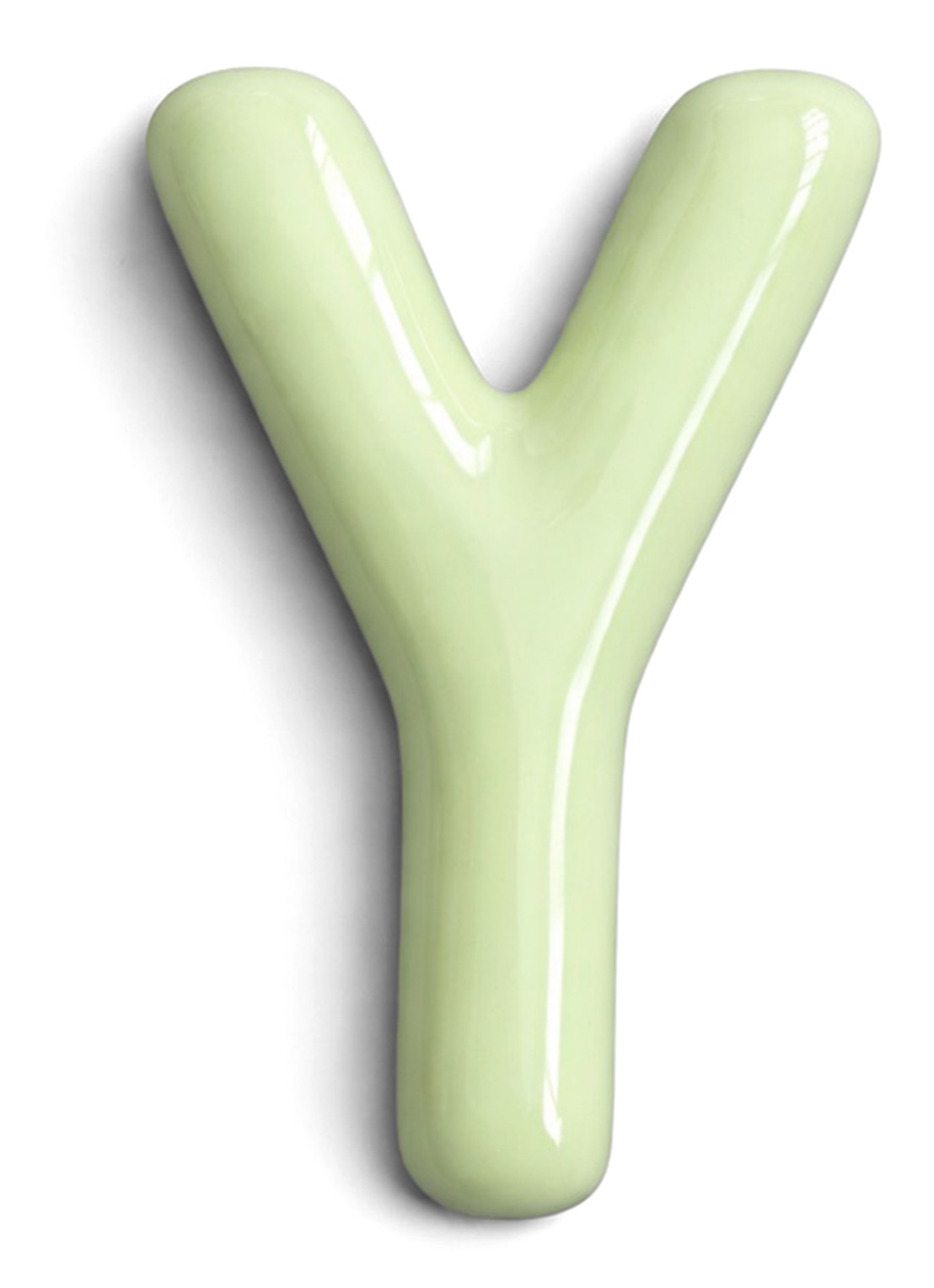 Ceramics by Romy Letter Y hanger 10 cm - voorkant mint