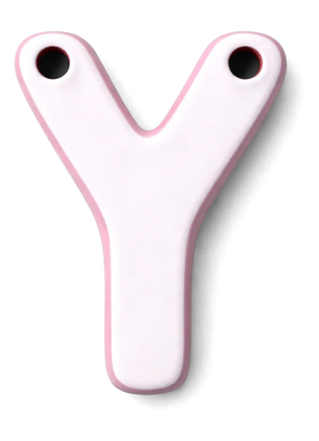 Ceramics by Romy Letter Y hanger 10 cm - voorkant 2 lichtblauw