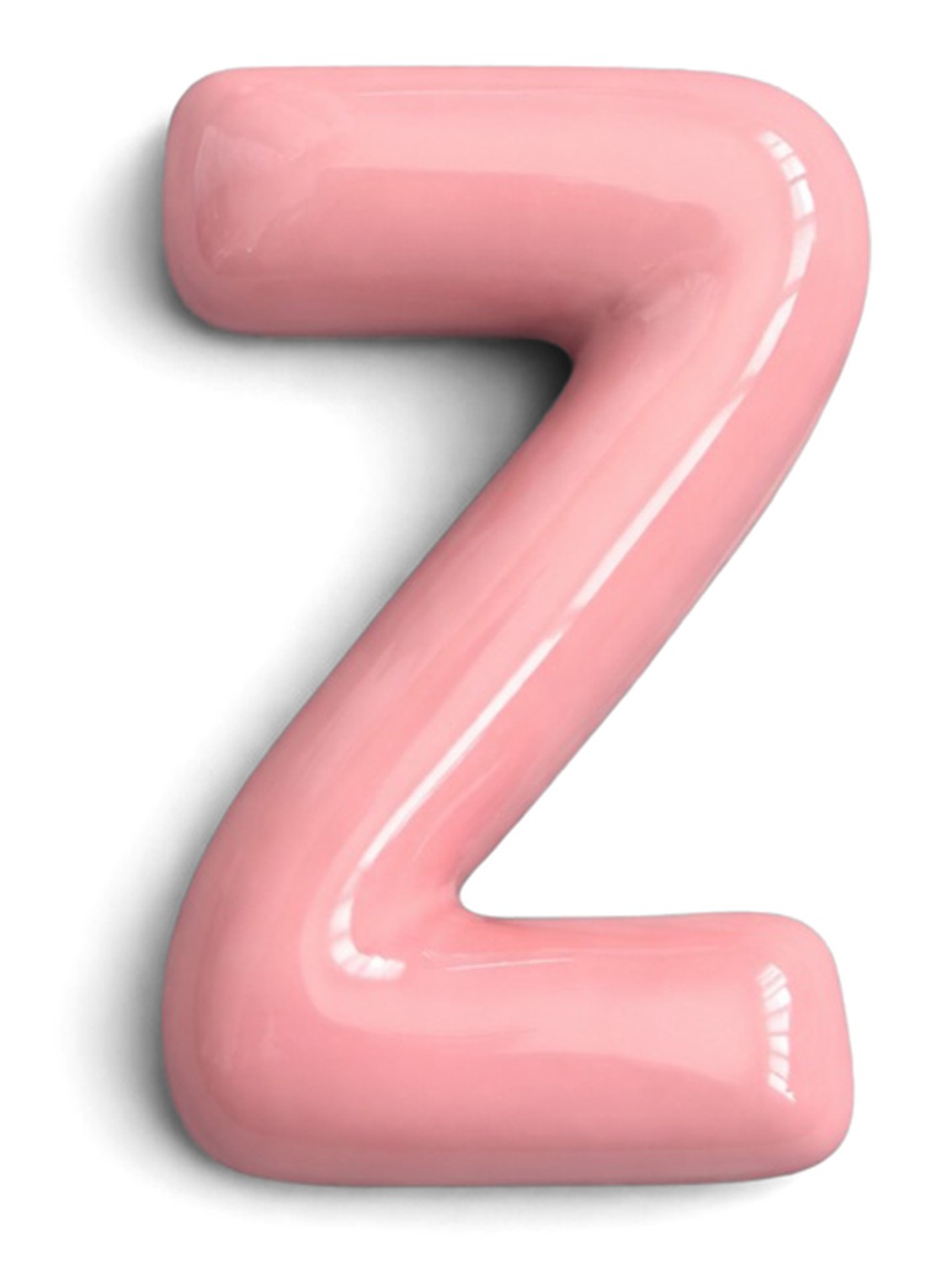 Ceramics by Romy Letter Z hanger 10 cm - voorkant zalmroze
