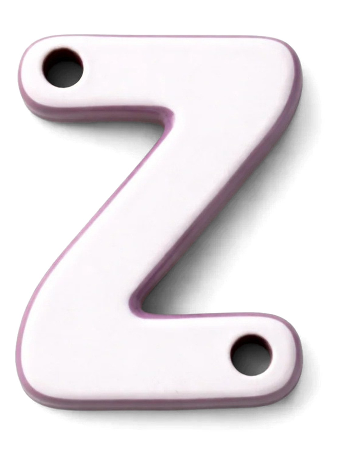 Ceramics by Romy Letter Z hanger 10 cm - voorkant 2 zalmroze
