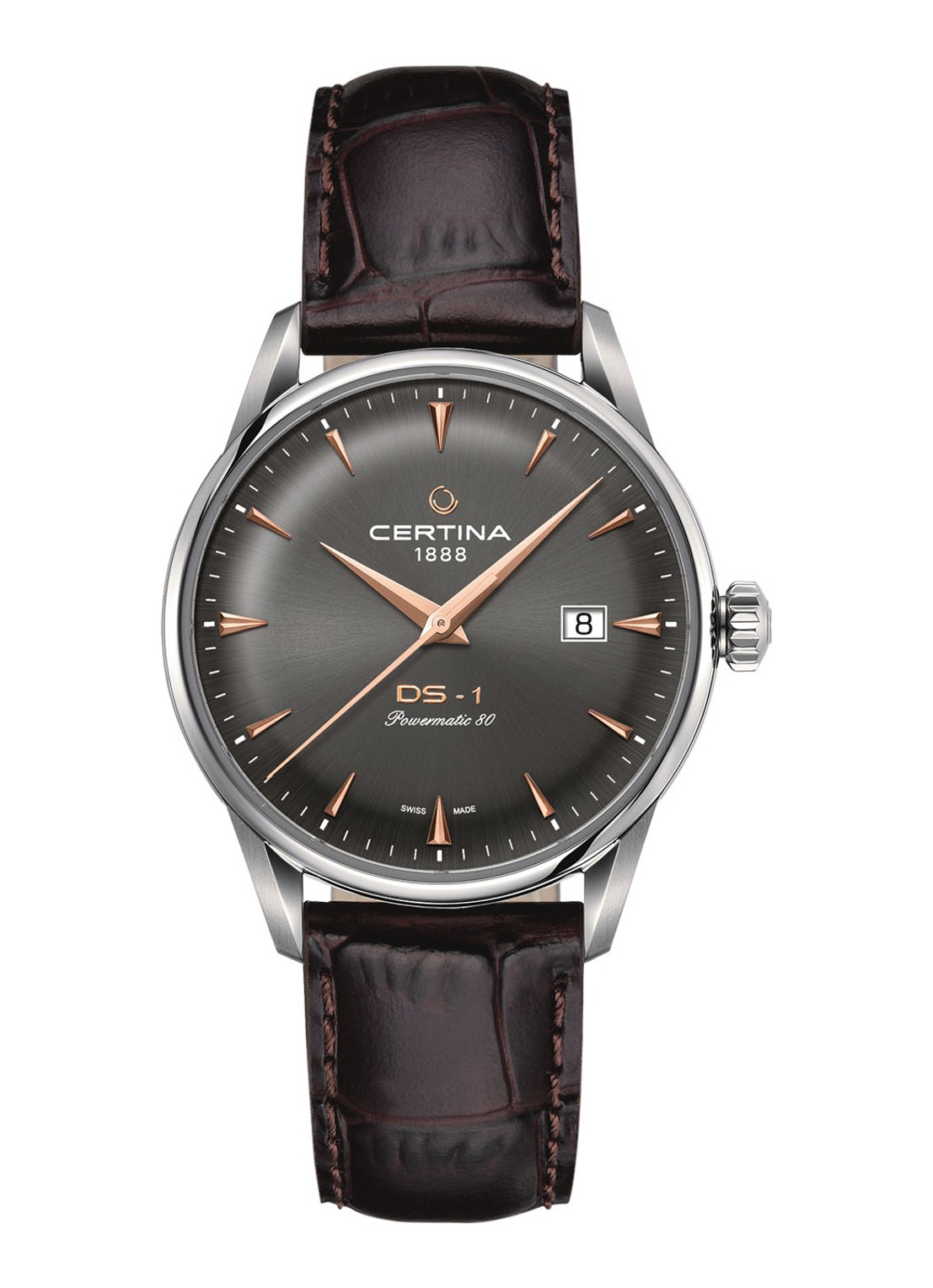 Certina Certina Horloge DS1 Powermatic80 C0298071608101 - voorkant bruin