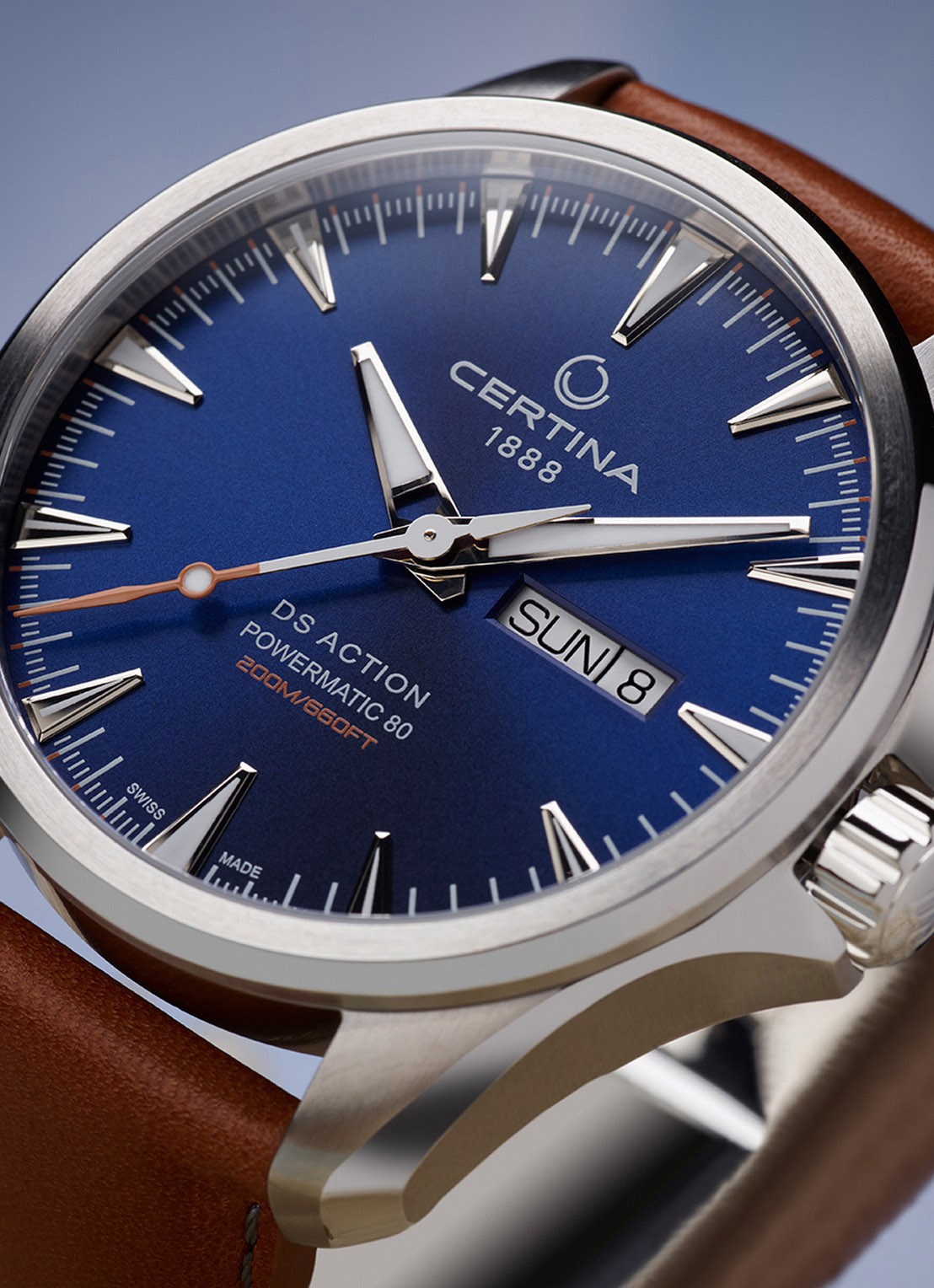 Certina Horloge DS Action Day-Date C0324301604100 - detail 2 bruin