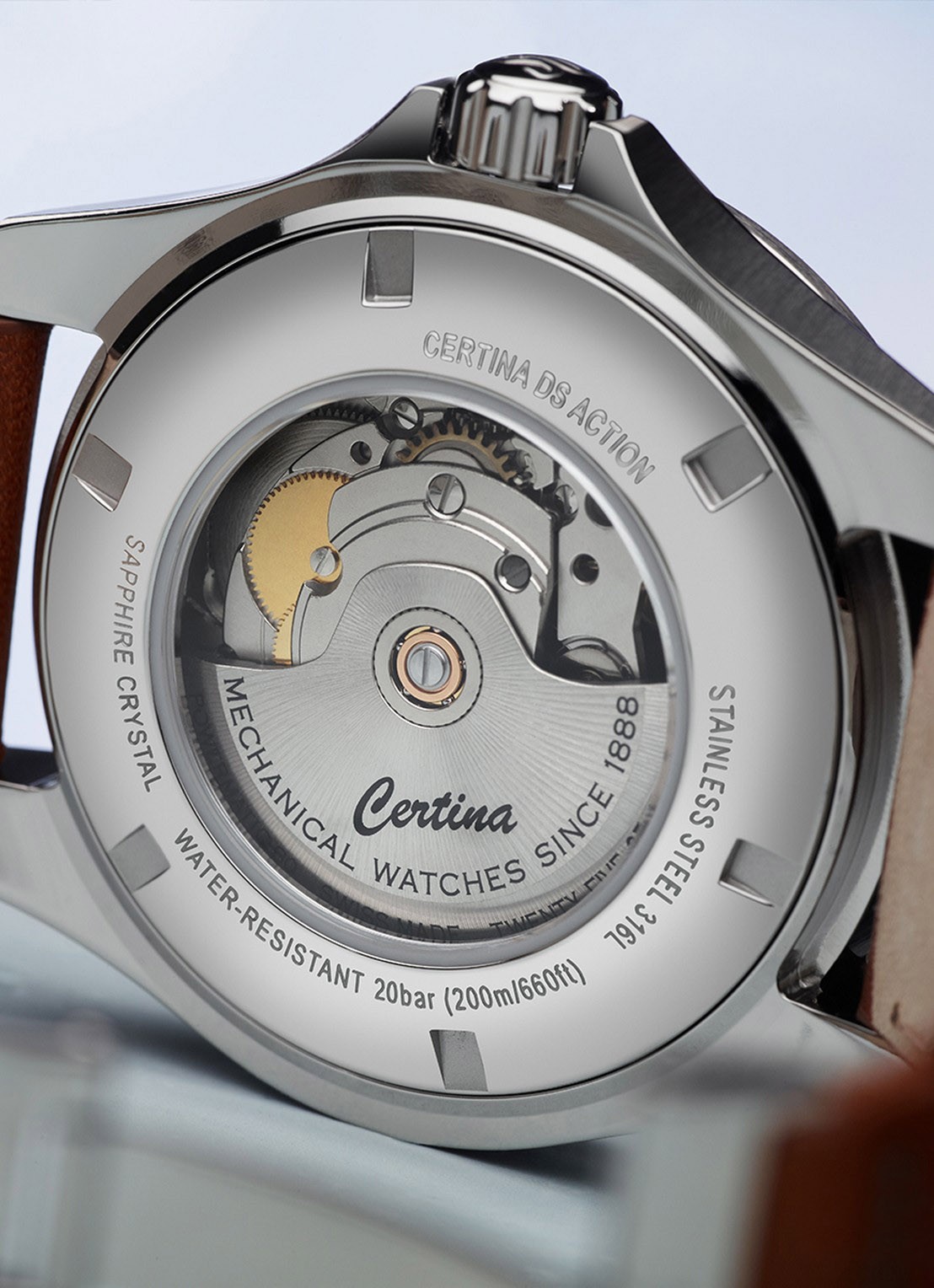 Certina Horloge DS Action Day-Date C0324301604100 - detail 3 bruin