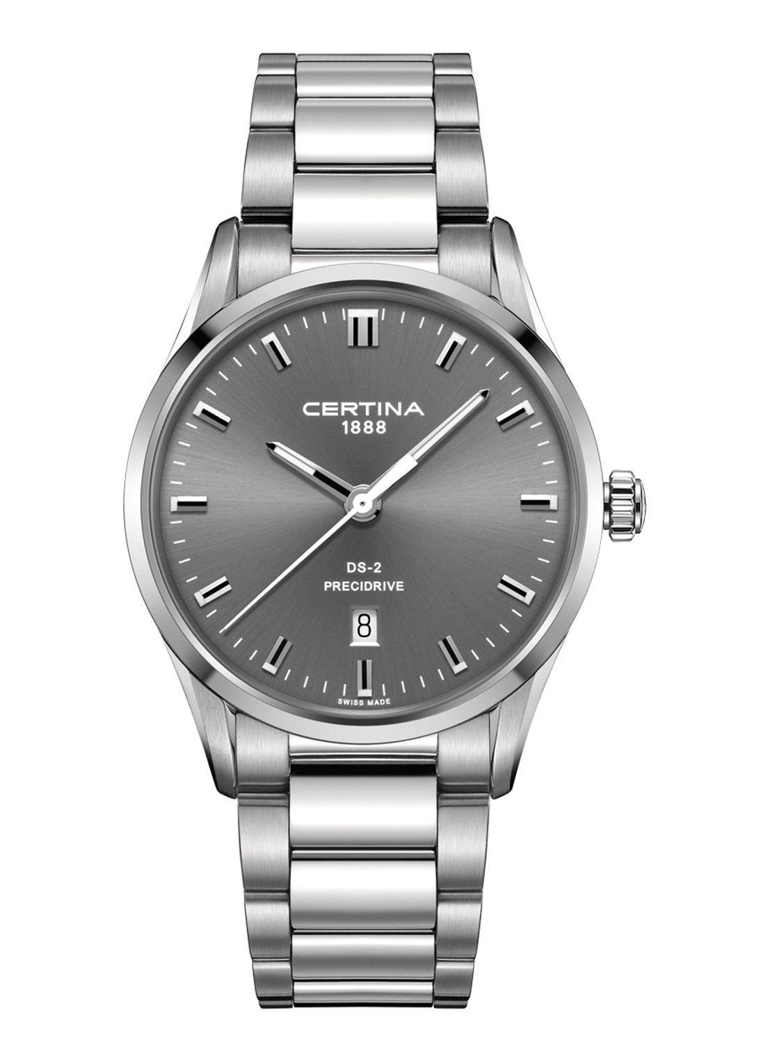 Certina Horloge DS2 C0244101108120 - voorkant zilver