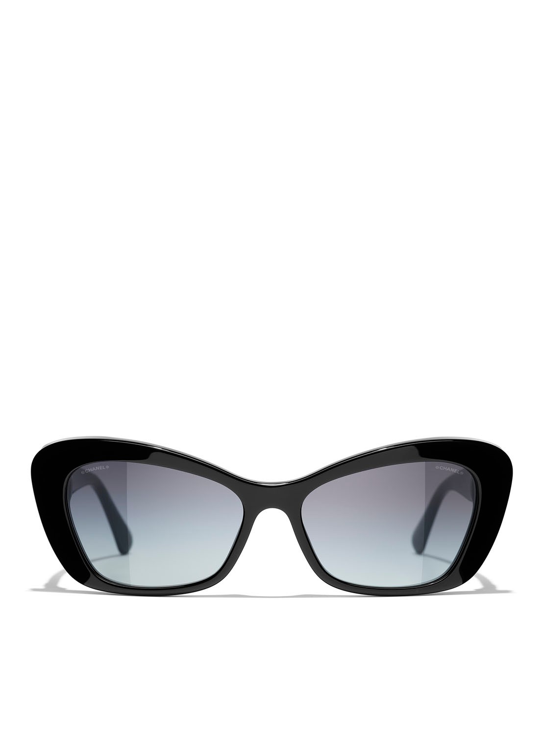 CHANEL CAT EYE ZONNEBRIL - detail 2 zwart