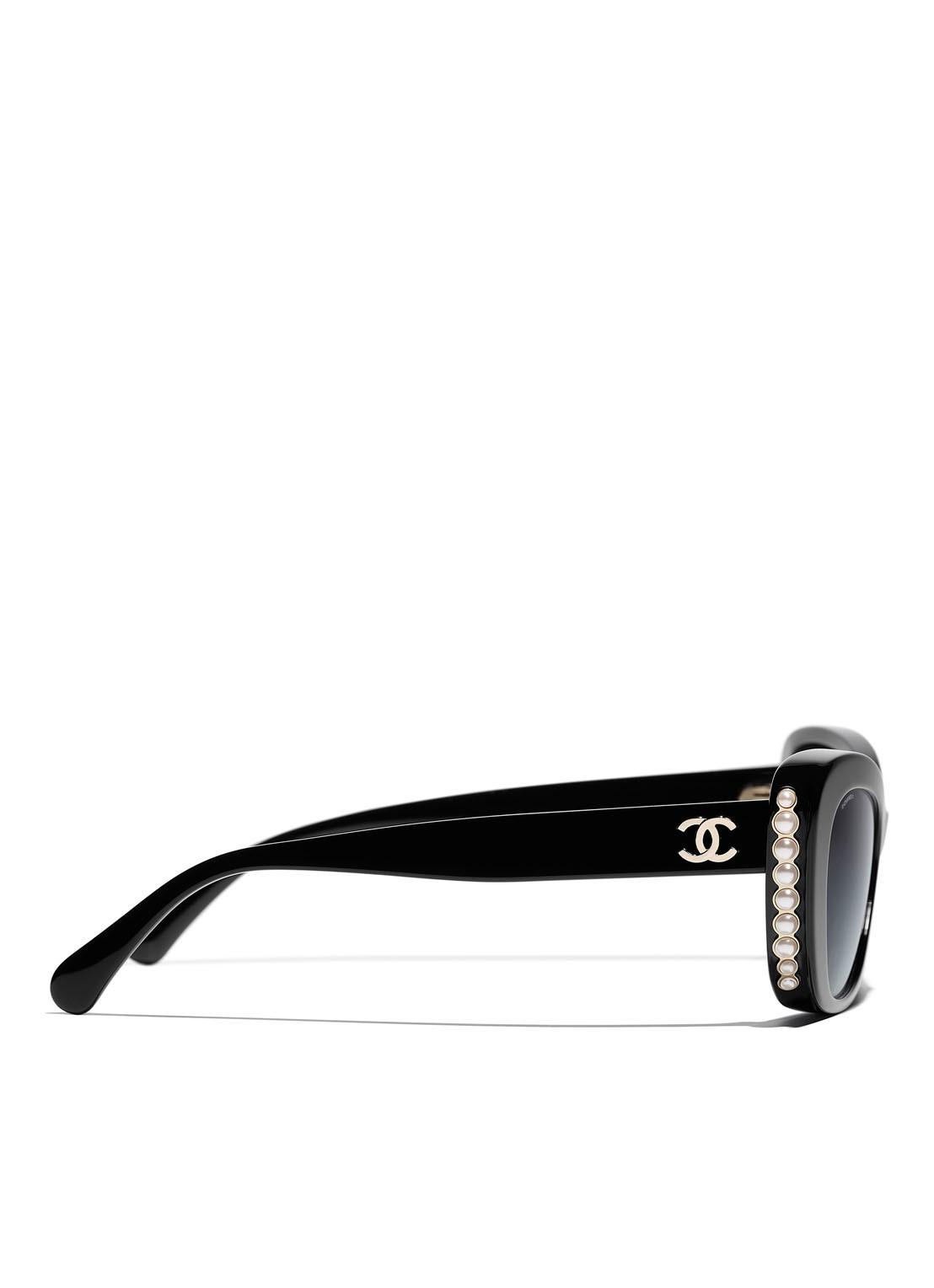 CHANEL CAT EYE ZONNEBRIL - detail 3 zwart