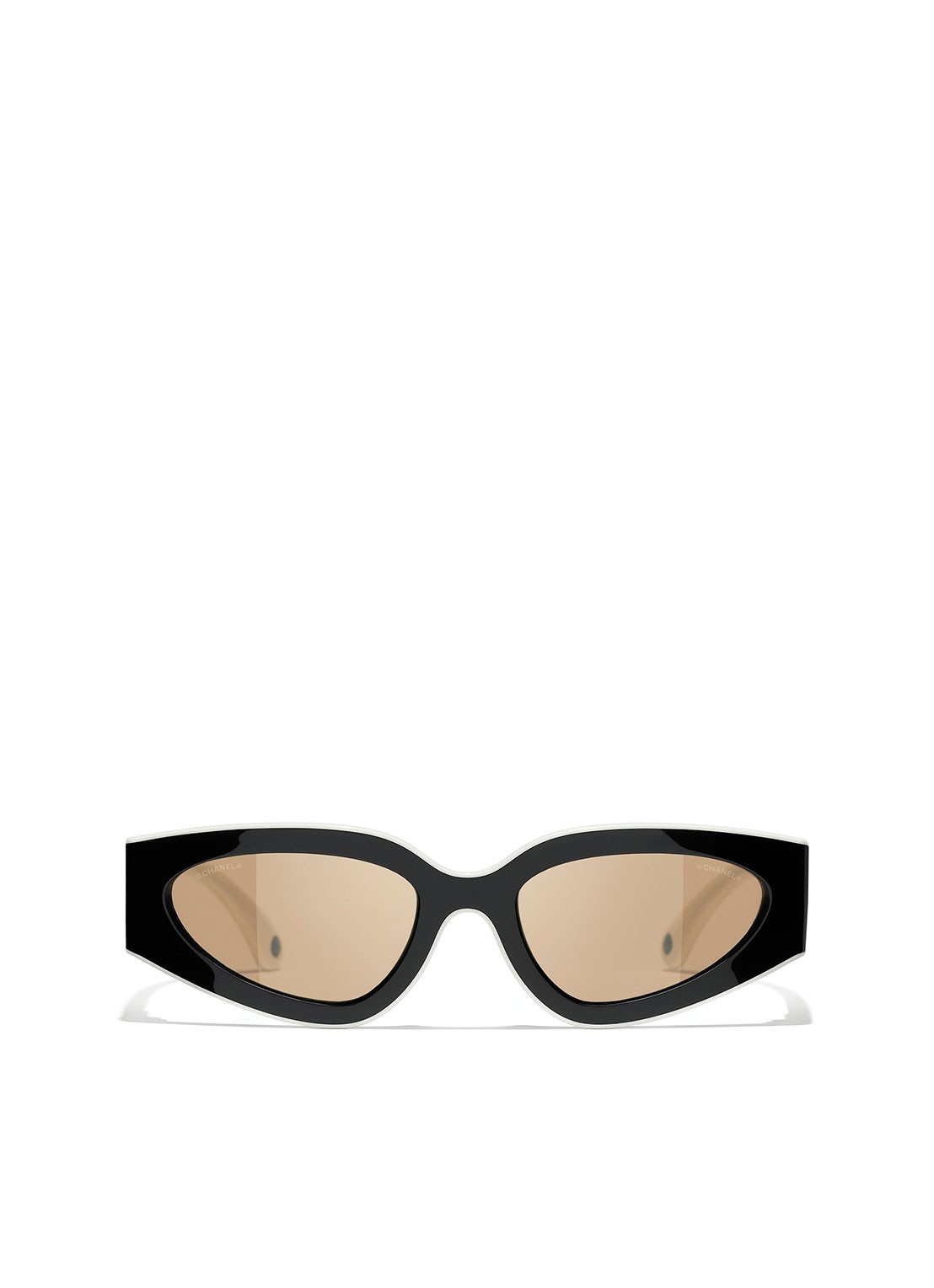 CHANEL CAT EYE ZONNEBRIL - detail zwart