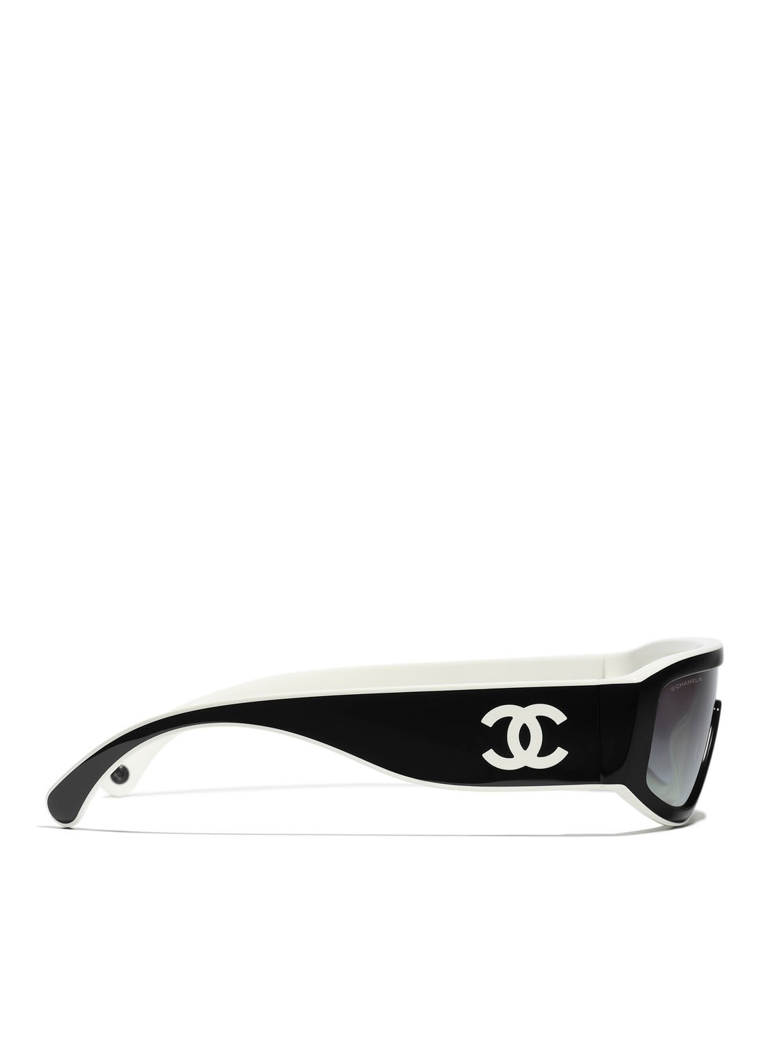 CHANEL MASKERENDE ZONNEBRIL - detail 3 zwart