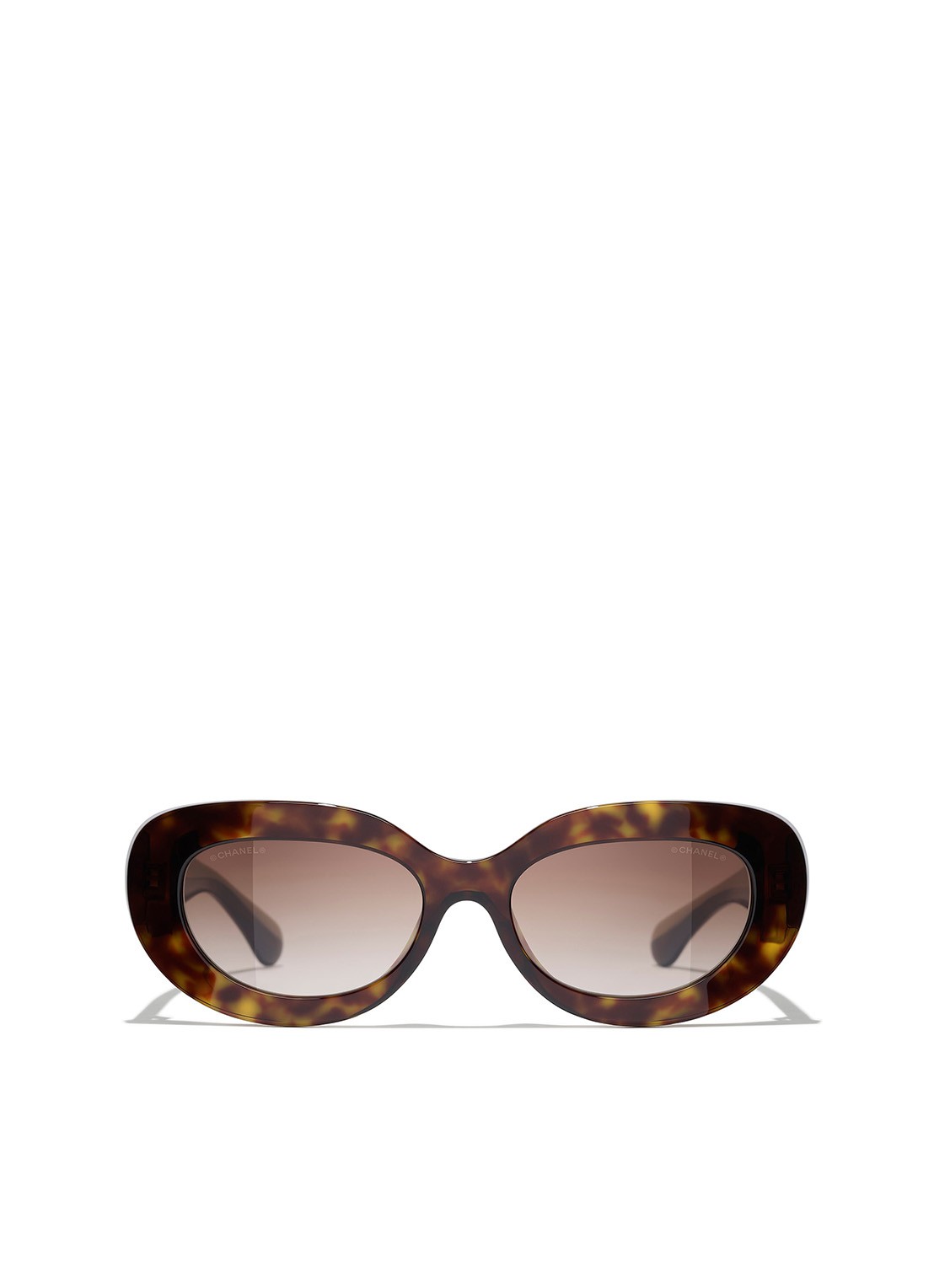 CHANEL OVALE ZONNEBRIL - detail bruin
