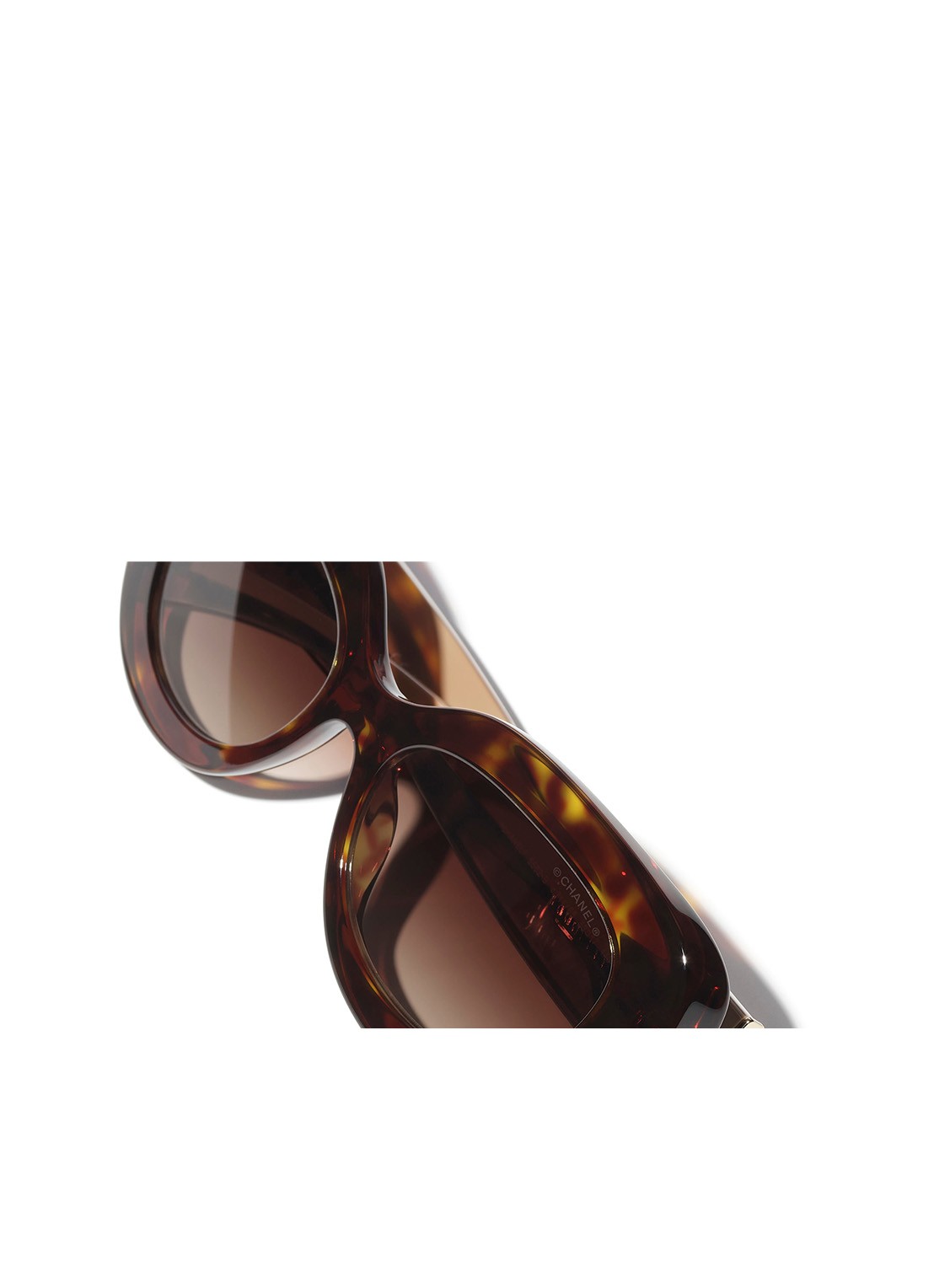 CHANEL OVALE ZONNEBRIL - detail 2 bruin
