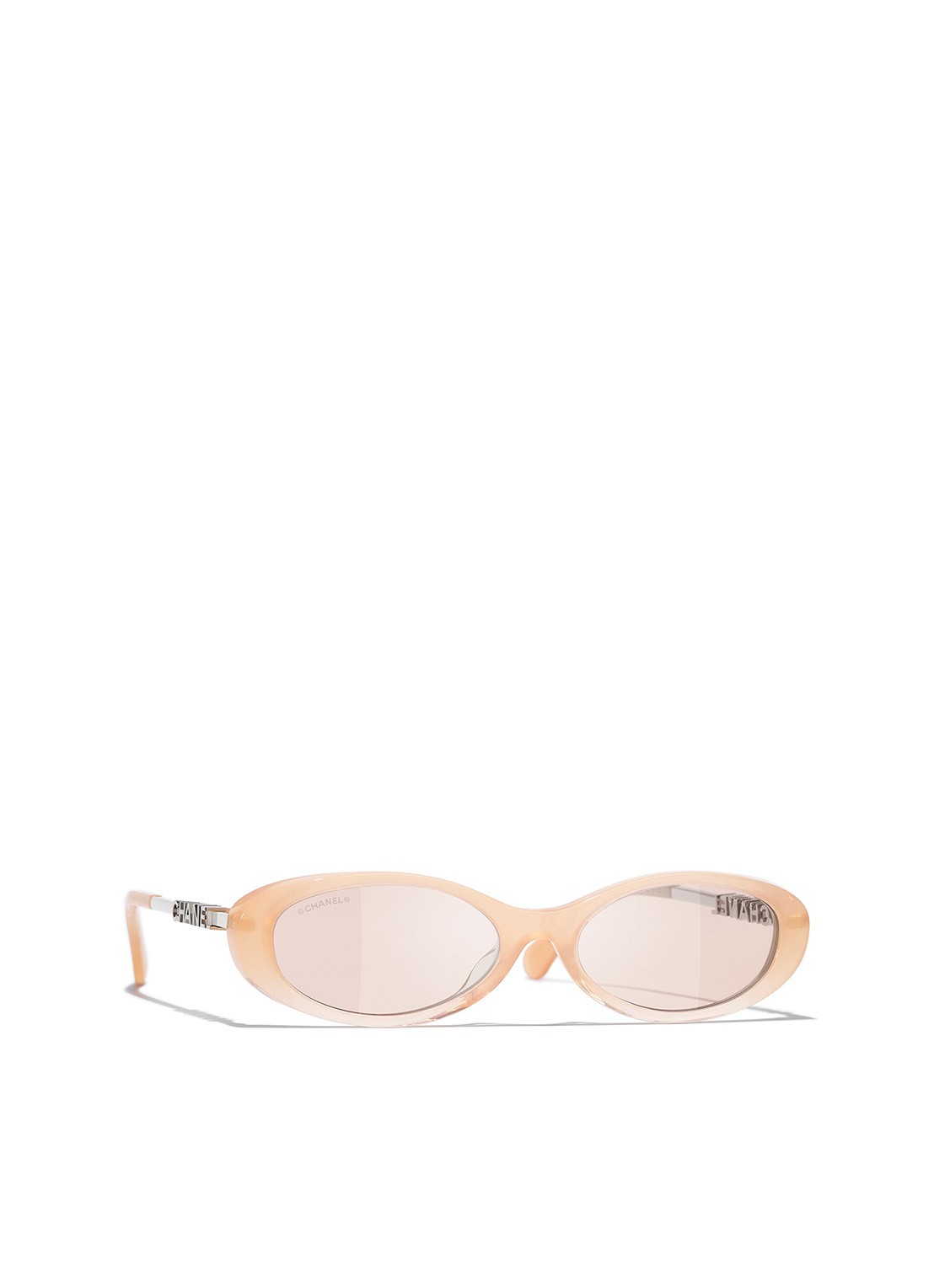CHANEL OVALE ZONNEBRIL - voorkant 4 oranje