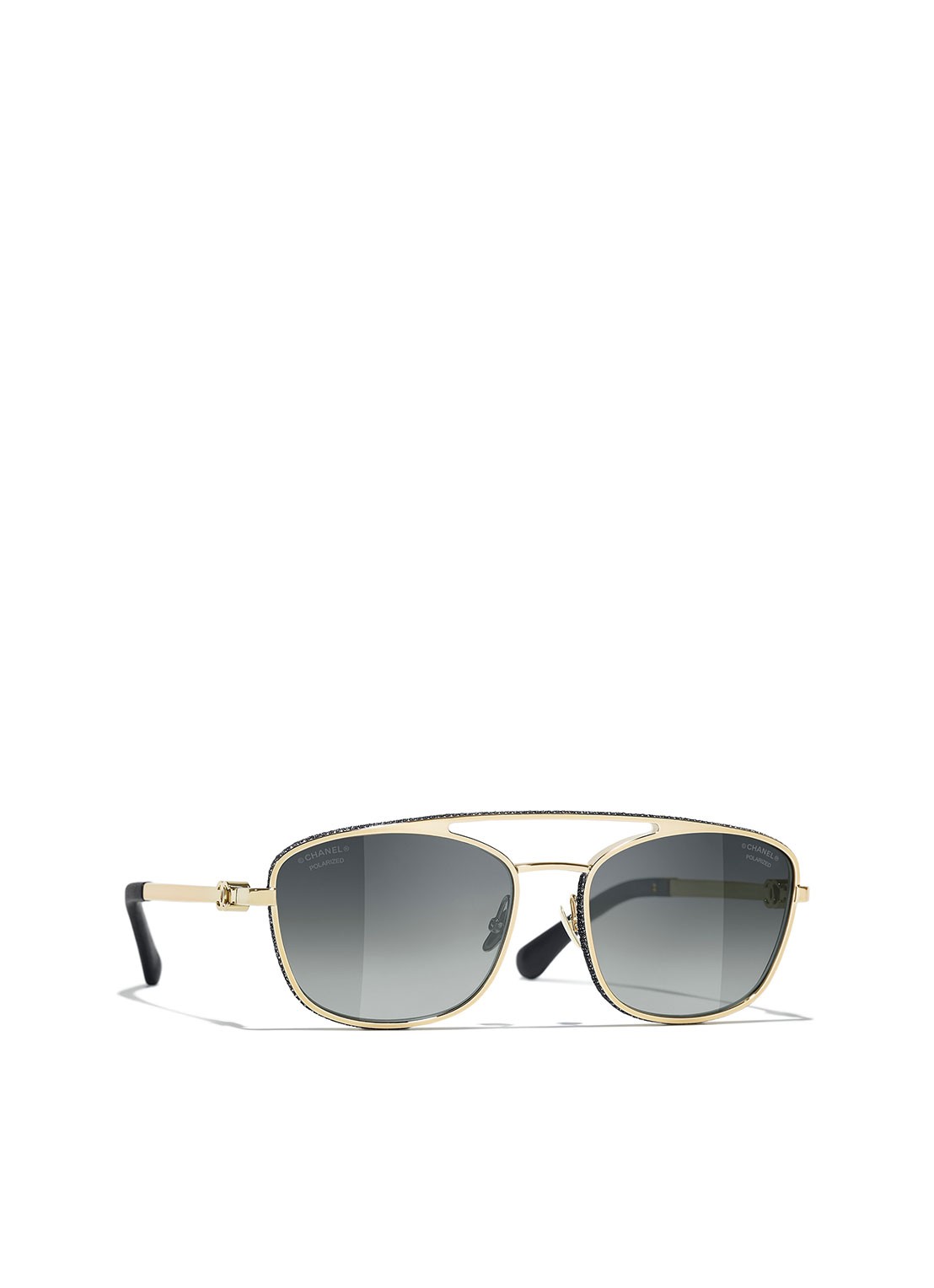 CHANEL PILOTEN ZONNEBRIL - voorkant 4 goud