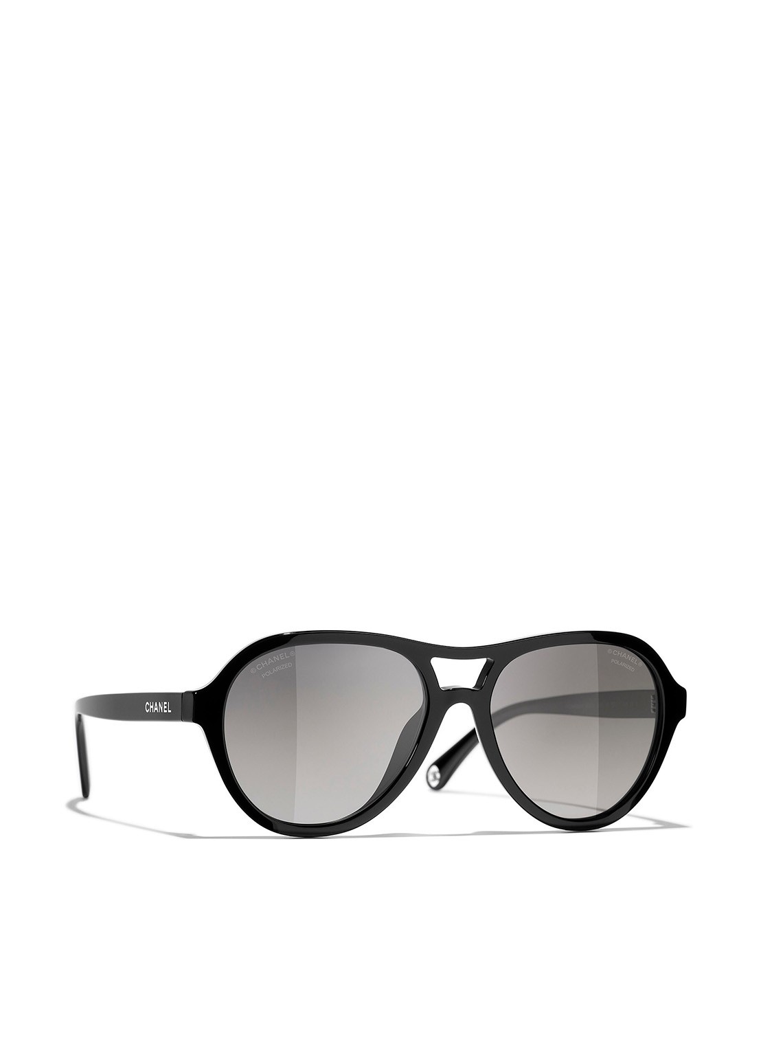 CHANEL PILOTEN ZONNEBRIL - voorkant zwart