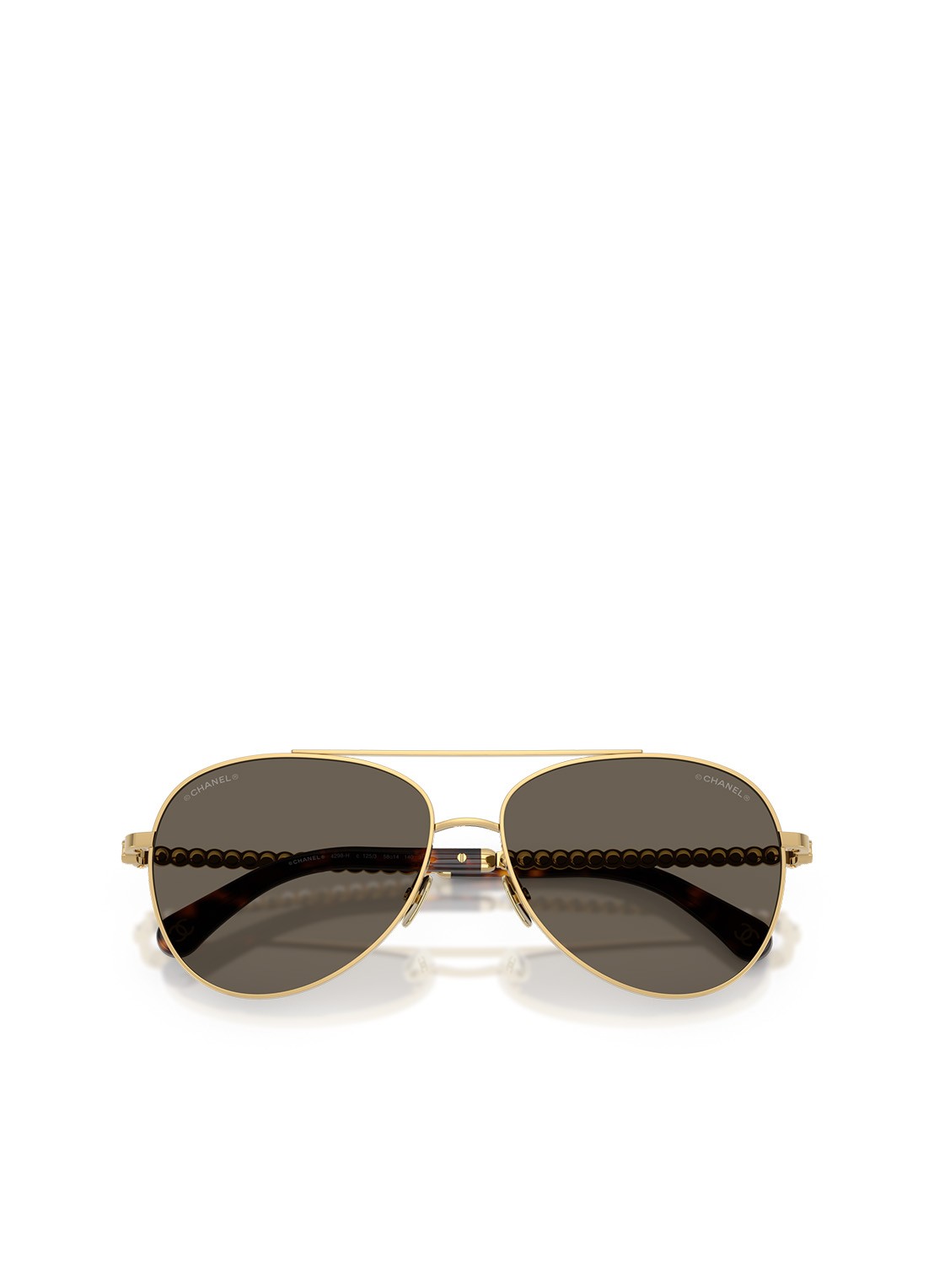 CHANEL PILOTEN ZONNEBRIL - detail 4 goud