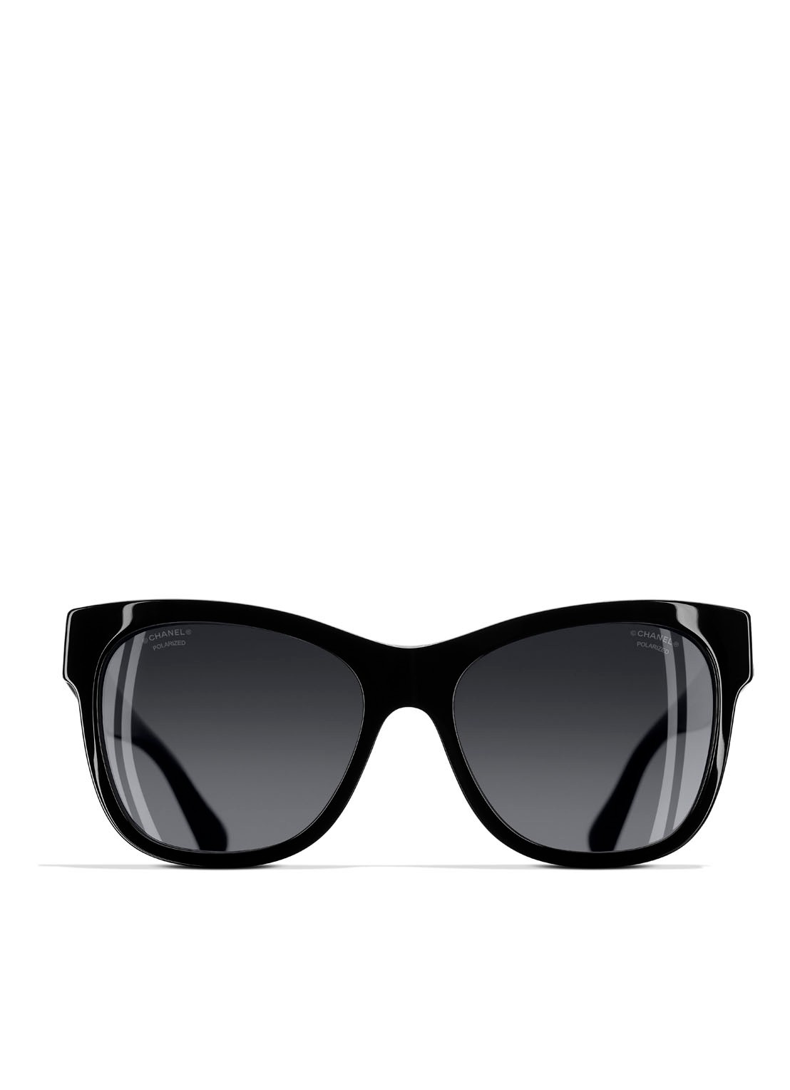 CHANEL VIERKANTE ZONNEBRIL - detail zwart